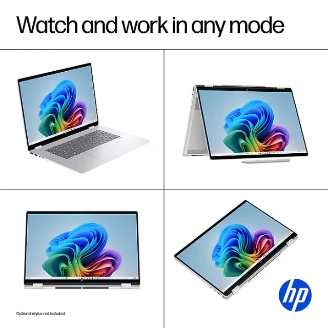 HP Flip 16″ 2K 2-in-1 laptop, Intel Core Ultra 5, 16GB/512GB, Backlit, 23h