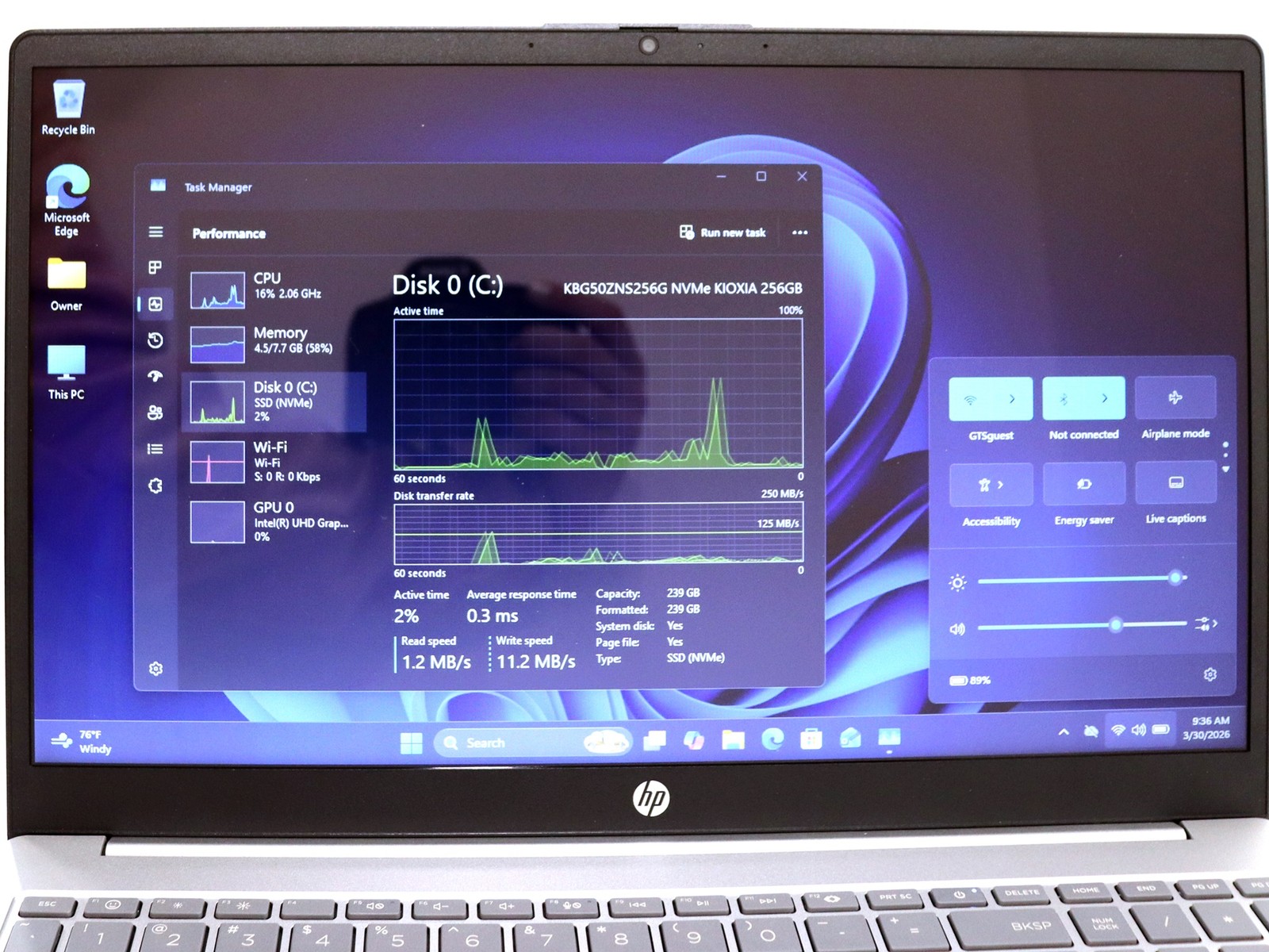 HP Laptop 15-FD0023DX 15.6″ Touch Intel i3-1215U 8GB 256GB NVMe Win 11 Home