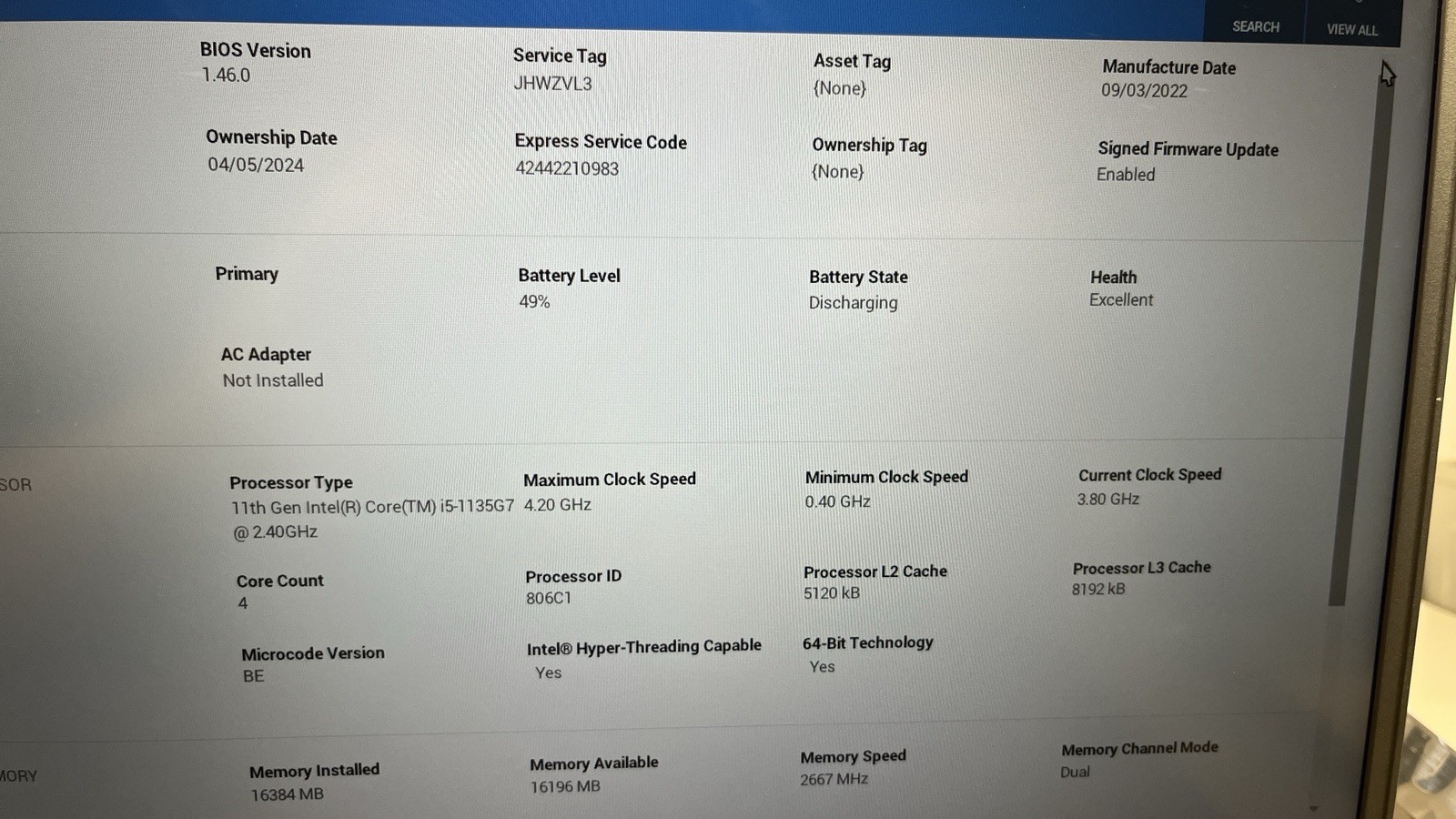 Dell Latitude 3520 Laptop i5-1135G7 16GB 256GB 15.6″ FHD Upgraded
