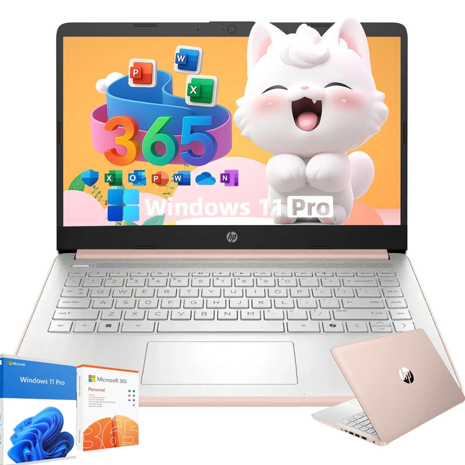 📍 HP 14″ Student Laptop Intel Processor N150, UpTo 16GB RAM 128eMMC Win 11 Pro