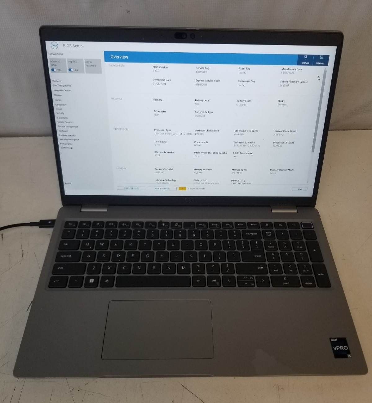 Dell Latitude 5540 / Intel Core i5-1345U 4.35GHz / 8GB RAM / NO SSD/OS