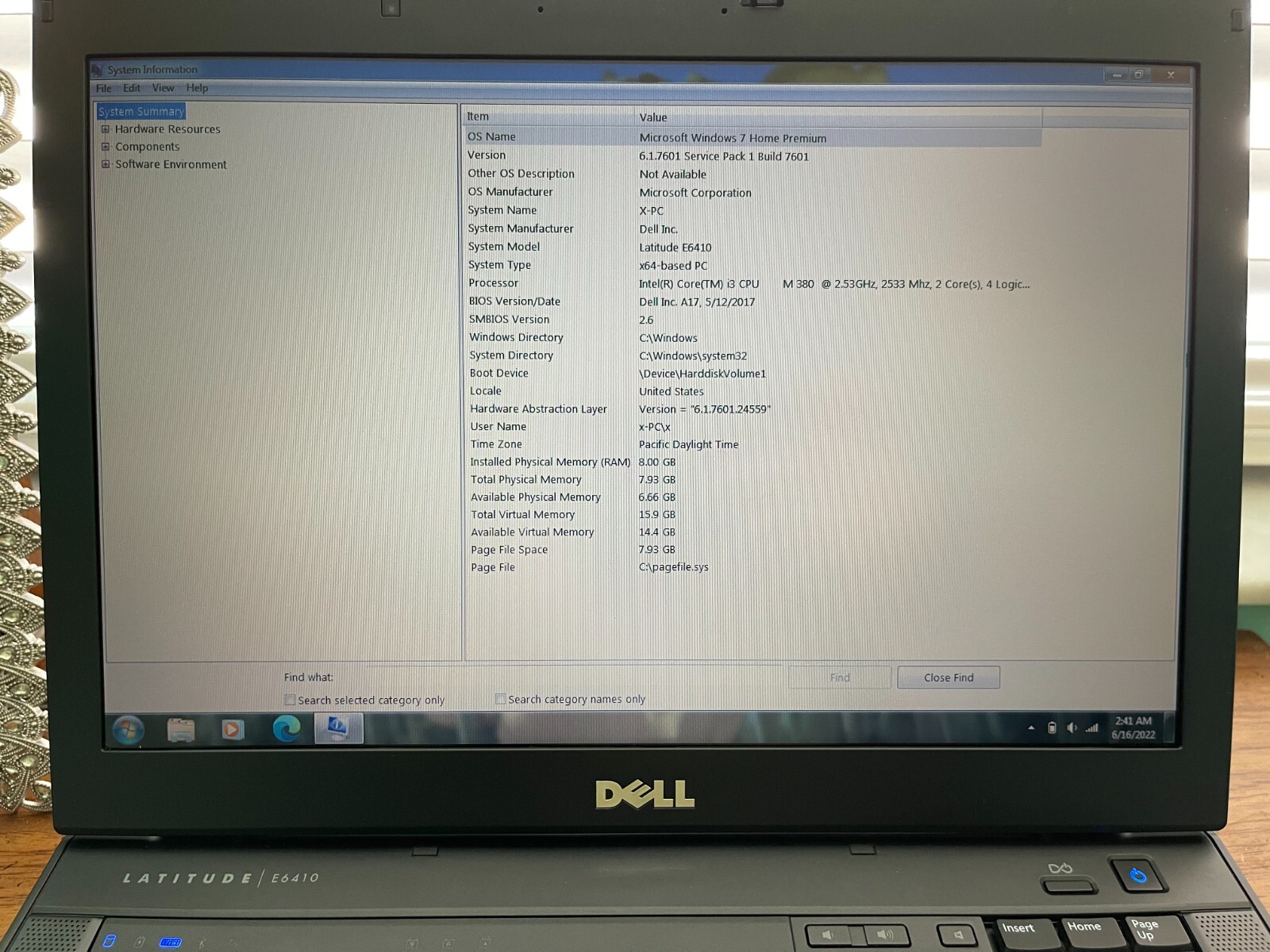 Dell latitude E6410 i3 CPU 181GB SSD 8GB RAM Win7 Home Premium. DESCRIPTION