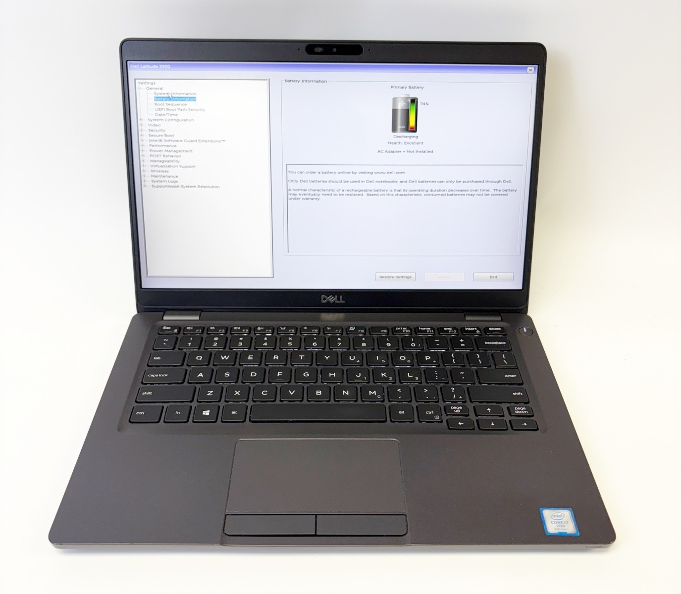 Dell Latitude 5300 13.3″ Laptop i7-8665U 1.90GHz 8GB RAM No SSD/OS