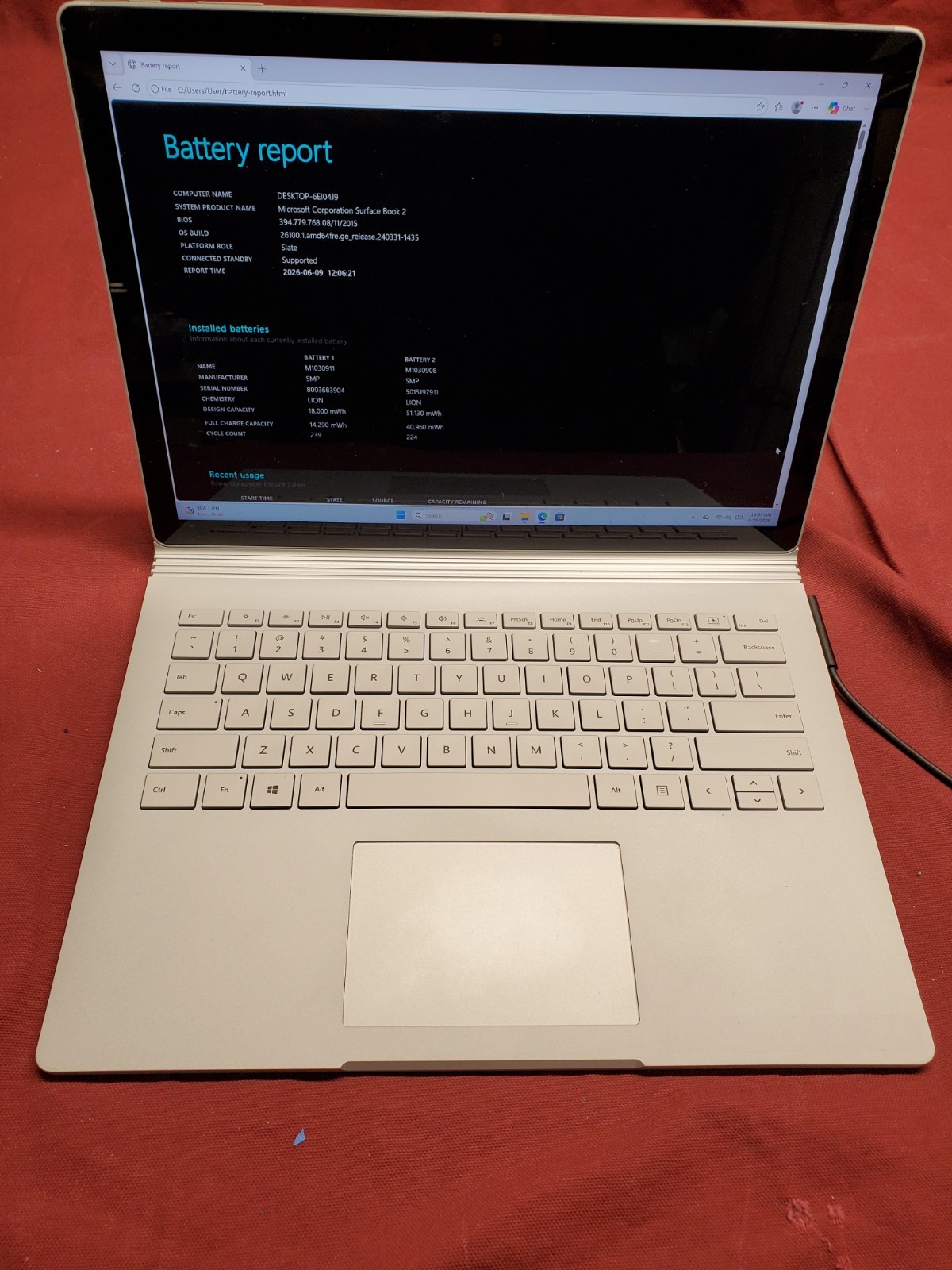 Microsoft Surface Book 2 13.5″ i5 8350U 1.70GHz/ 8GB / 256GB SSD #2934