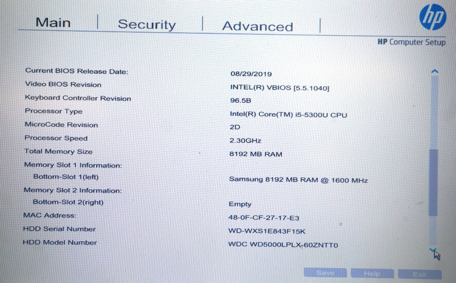HP EliteBook 820 G3 -Intel Core i5-5300U @2.30GHz 8GB RAM No HD/No OS/No Battery