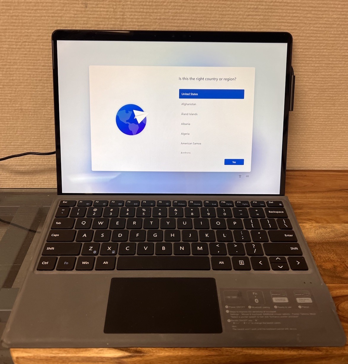 Microsoft Surface Pro X (Model 1876) w/ Finie Keyboard & Charging Block 128 G