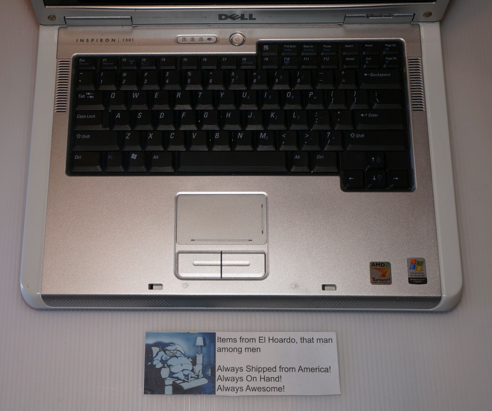 Dell Inspiron 1501 15.4″ AMD Turion 64 2.0GHz 2GB RAM 240GB HDD Radeon XP Read
