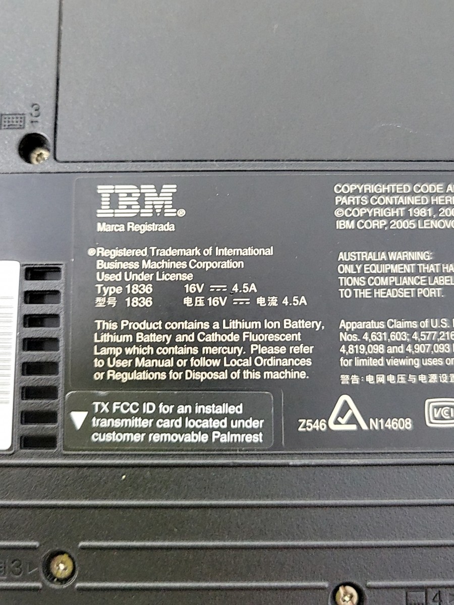 IBM Thinkpad R51 1836Q4U Laptop INTEL PENTIUM M 768MB SEE NOTES