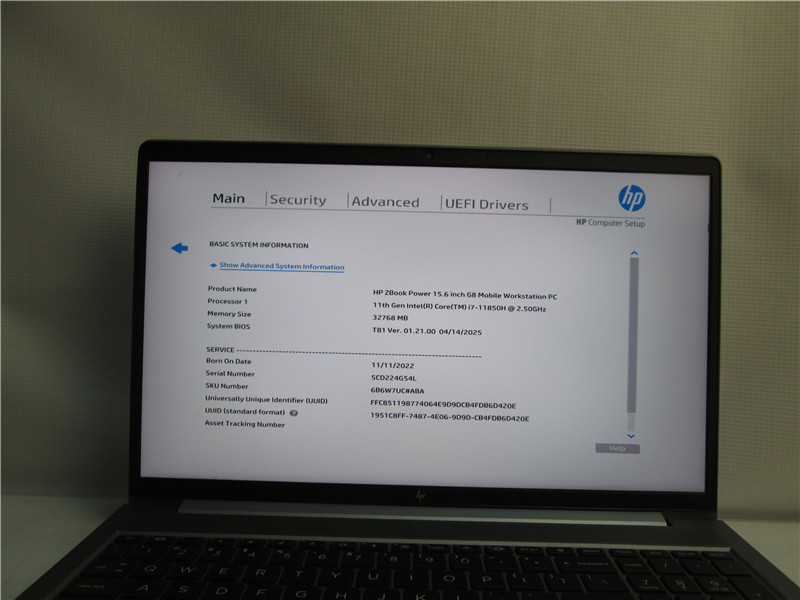 HP ZBook Power Laptop i7-11850H 32GB 512GB SSD 16in Win11 COA Grade C