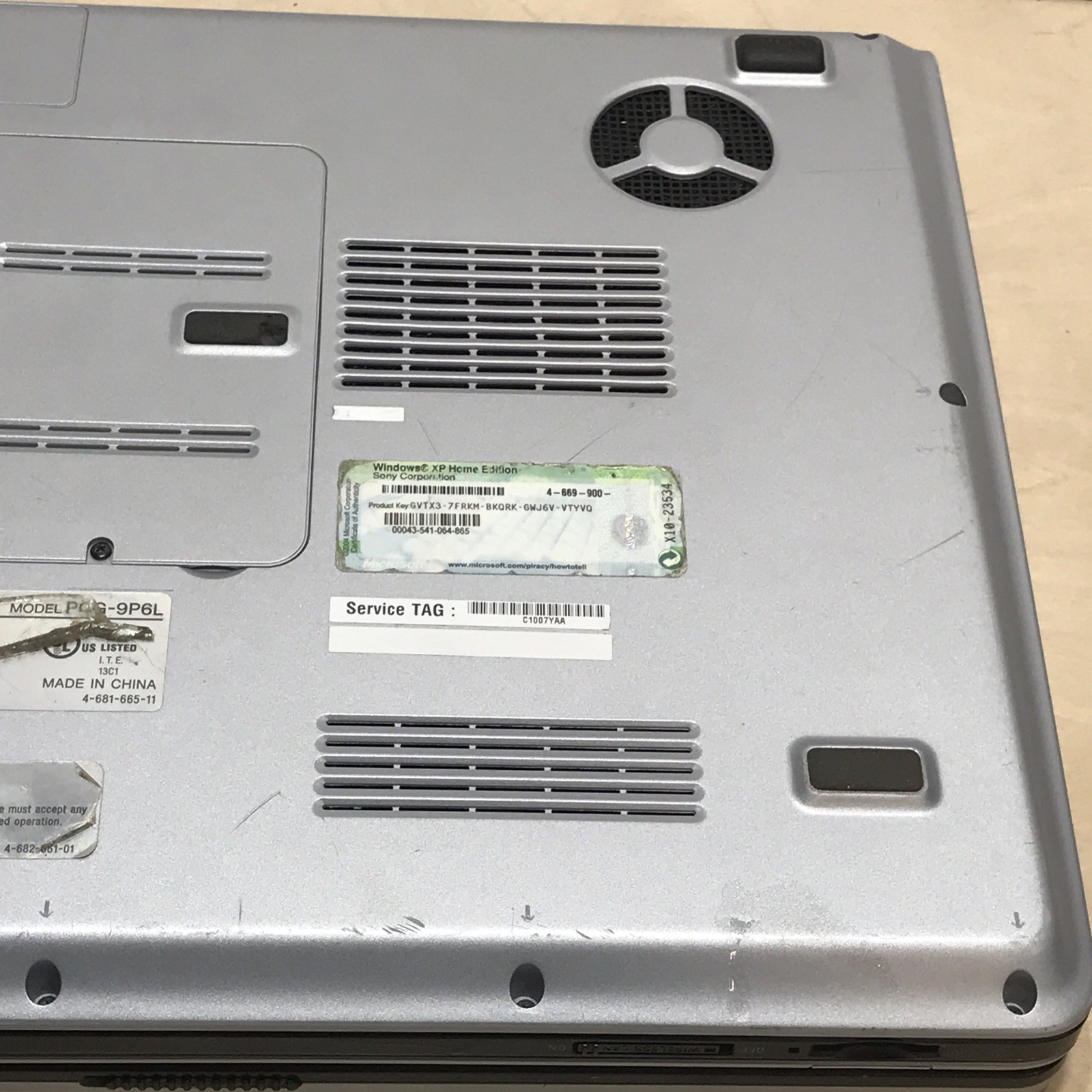 Vintage Sony Vaio PCG-K13 PCG-9P6L 15.4″ Laptop