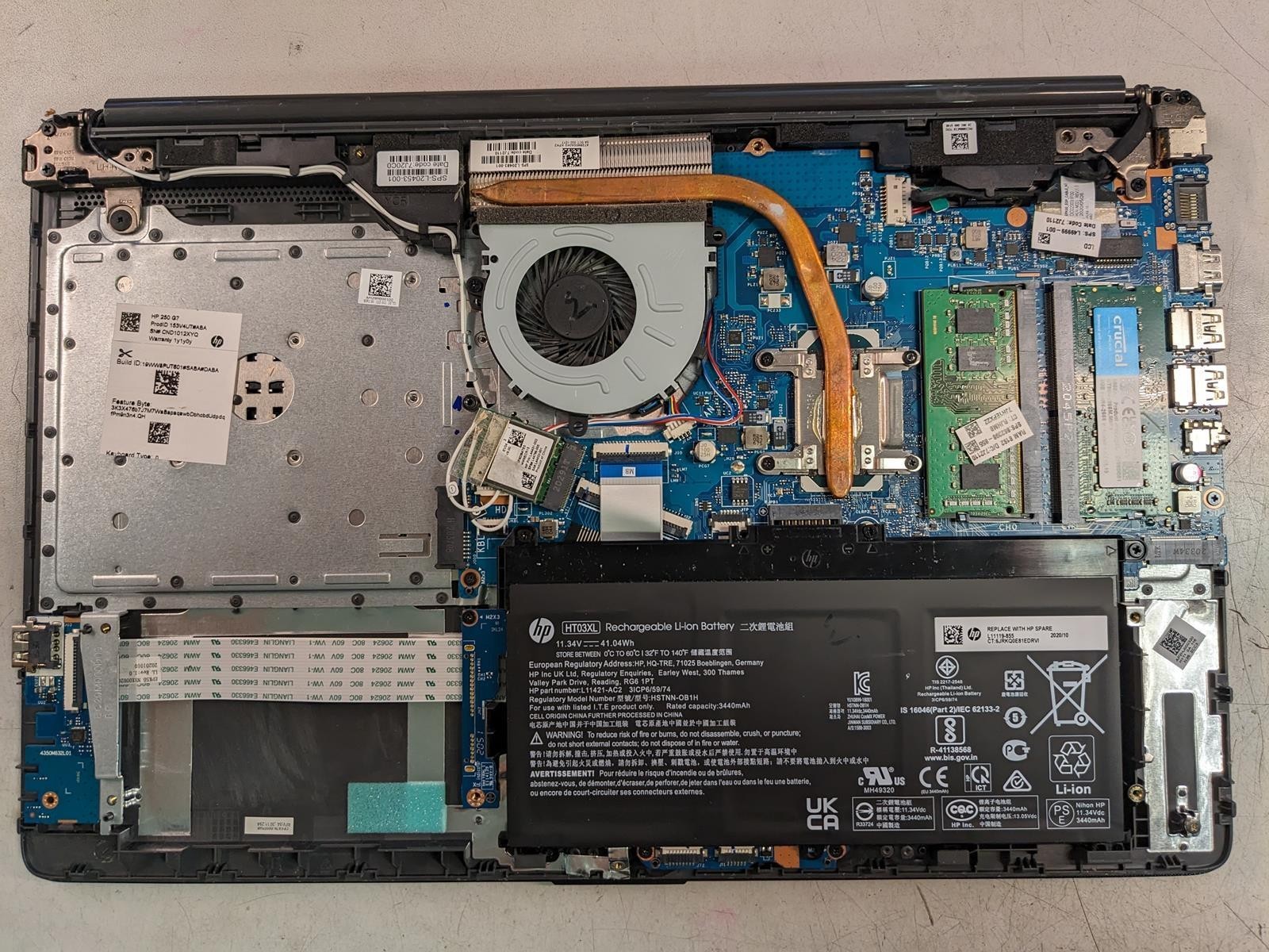 HP 250 G7 i5-1035G1 @ 1.00GHz, 16GB RAM, NO HDD/OS