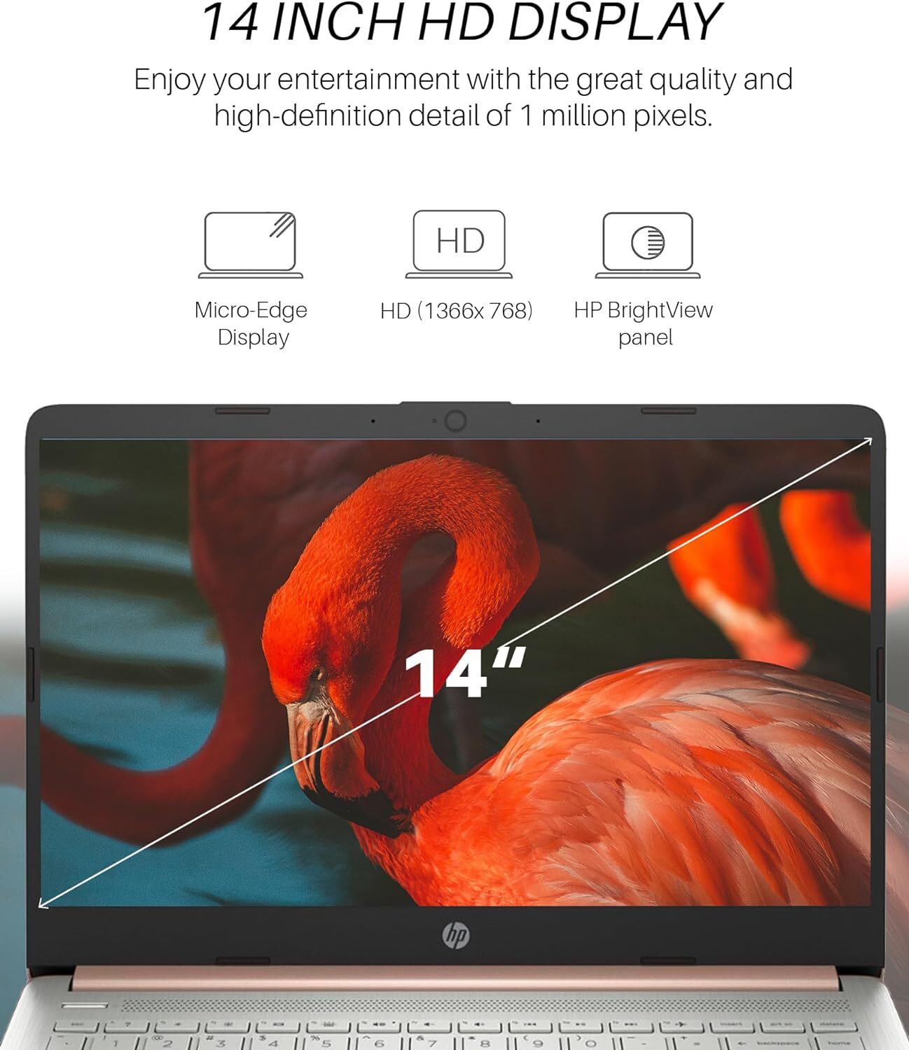 New HP Laptop 14″ HD Intel Celeron N4120 16GB RAM, 320GB Storage Windows 11 S