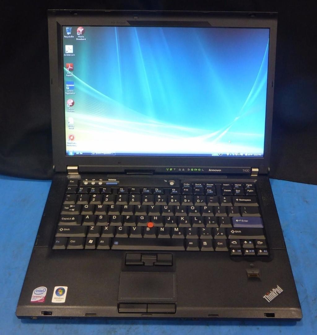 Widescreen Lenovo Thinkpad T400 Laptop 64bit Vista Office2010 4GB GdBatWkGr8 5