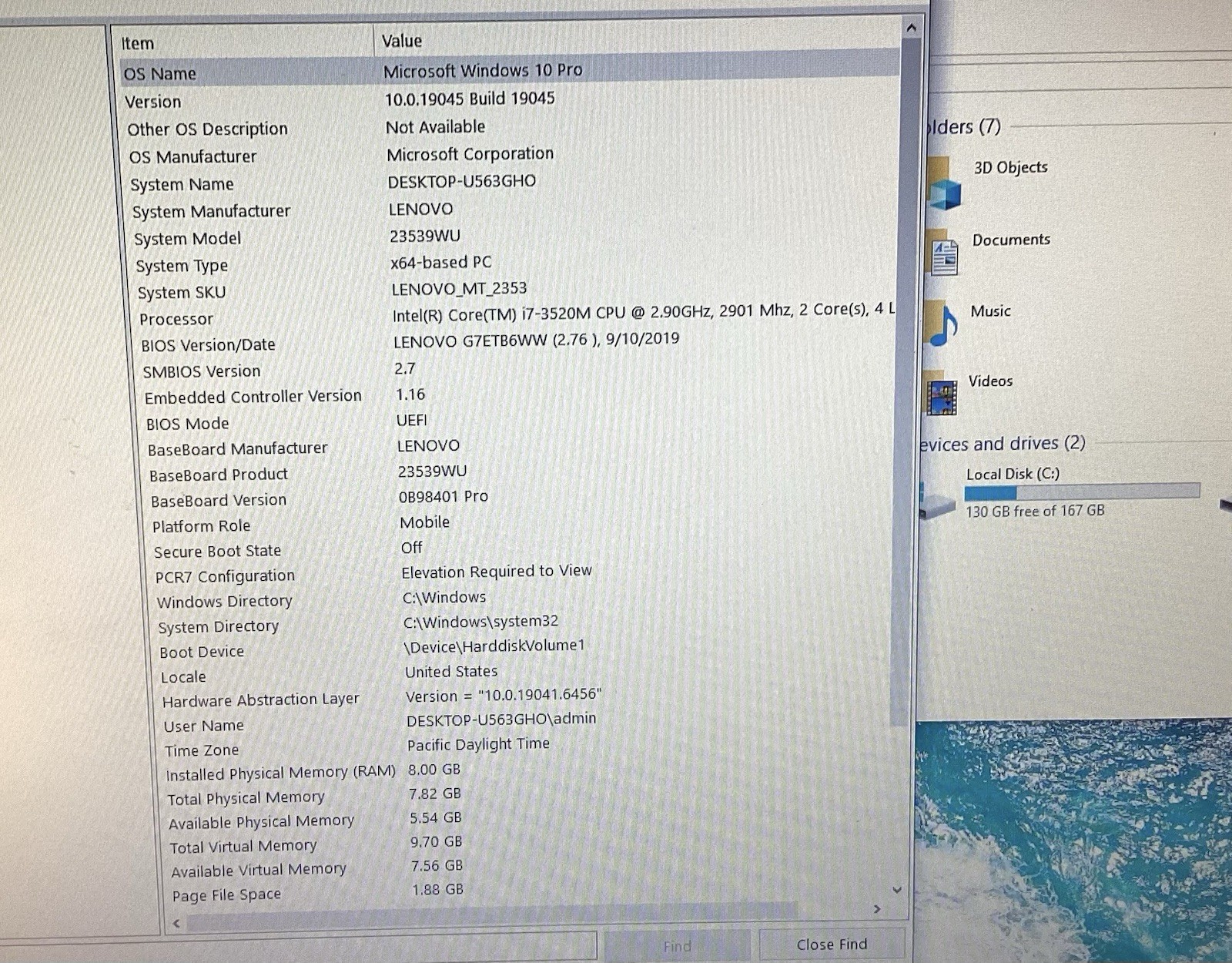 Lenovo ThinkPad T430s Intel i7-3520M 2.90GHz 8GB RAM 256GB HDD W10 See Pics