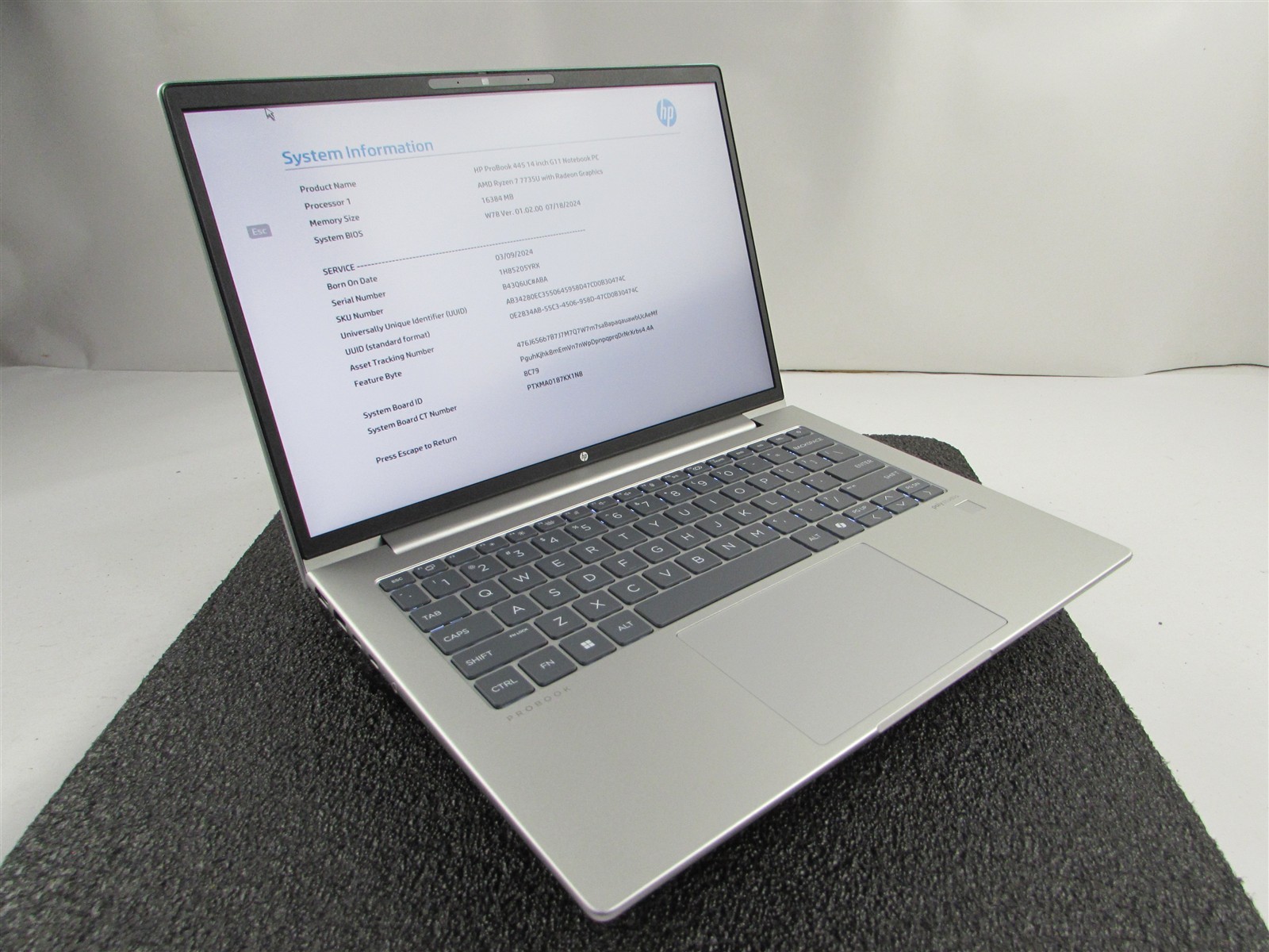 HP PROBOOK 445 (G11) AMD RYZEN 7 7735U 256GB SSD 16GB RAM AMD GPU WIN 11 PRO