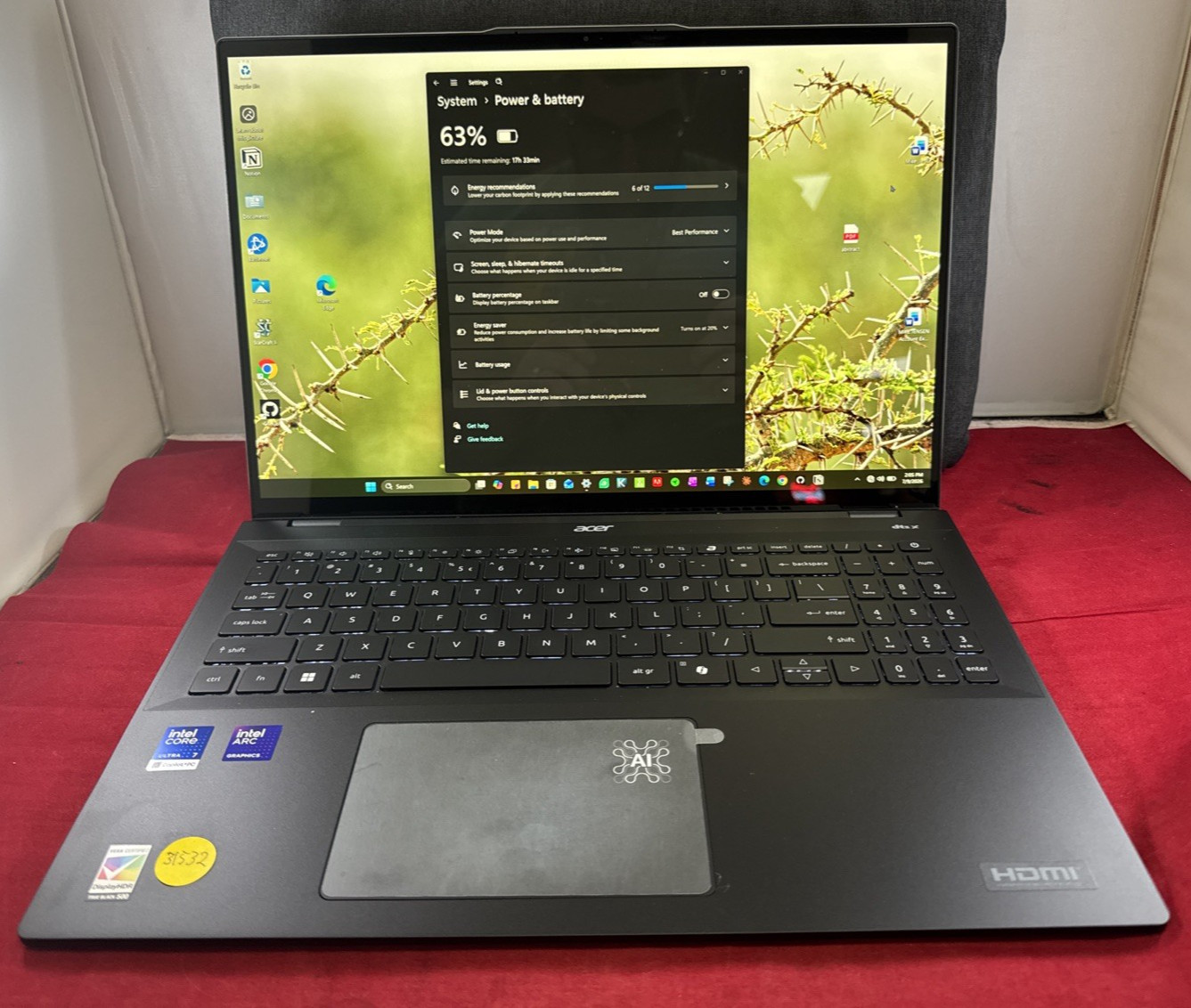 Acer Swift 16 AI N24Q11 16″ Core Ultra 7 256V 2.2GHz 16GB RAM 1TB SSD
