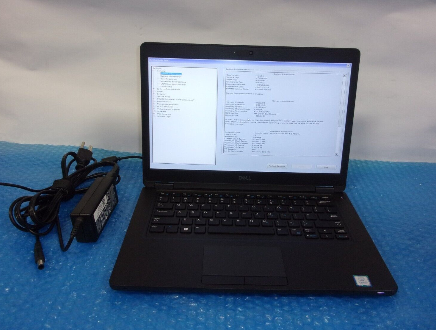 Dell Latitude 5490 14″ Intel Core i5-8350U 1.70GHz 8GB RAM 256GB SSD Win 10 Pro
