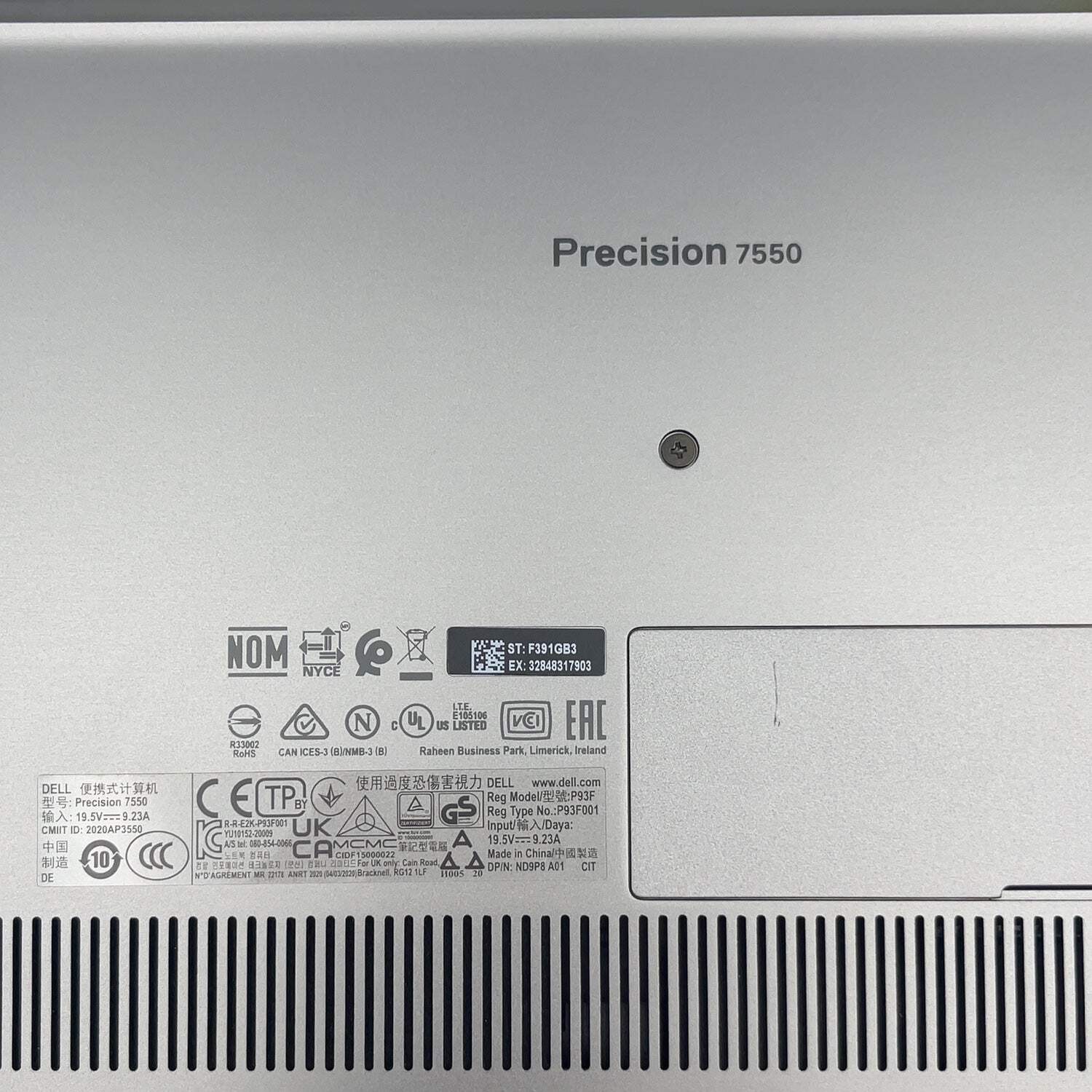 Dell Precision 7550 15.6″ i7-10750H 2.6GHz 32GB RAM 512GB SSD Quadro T2000
