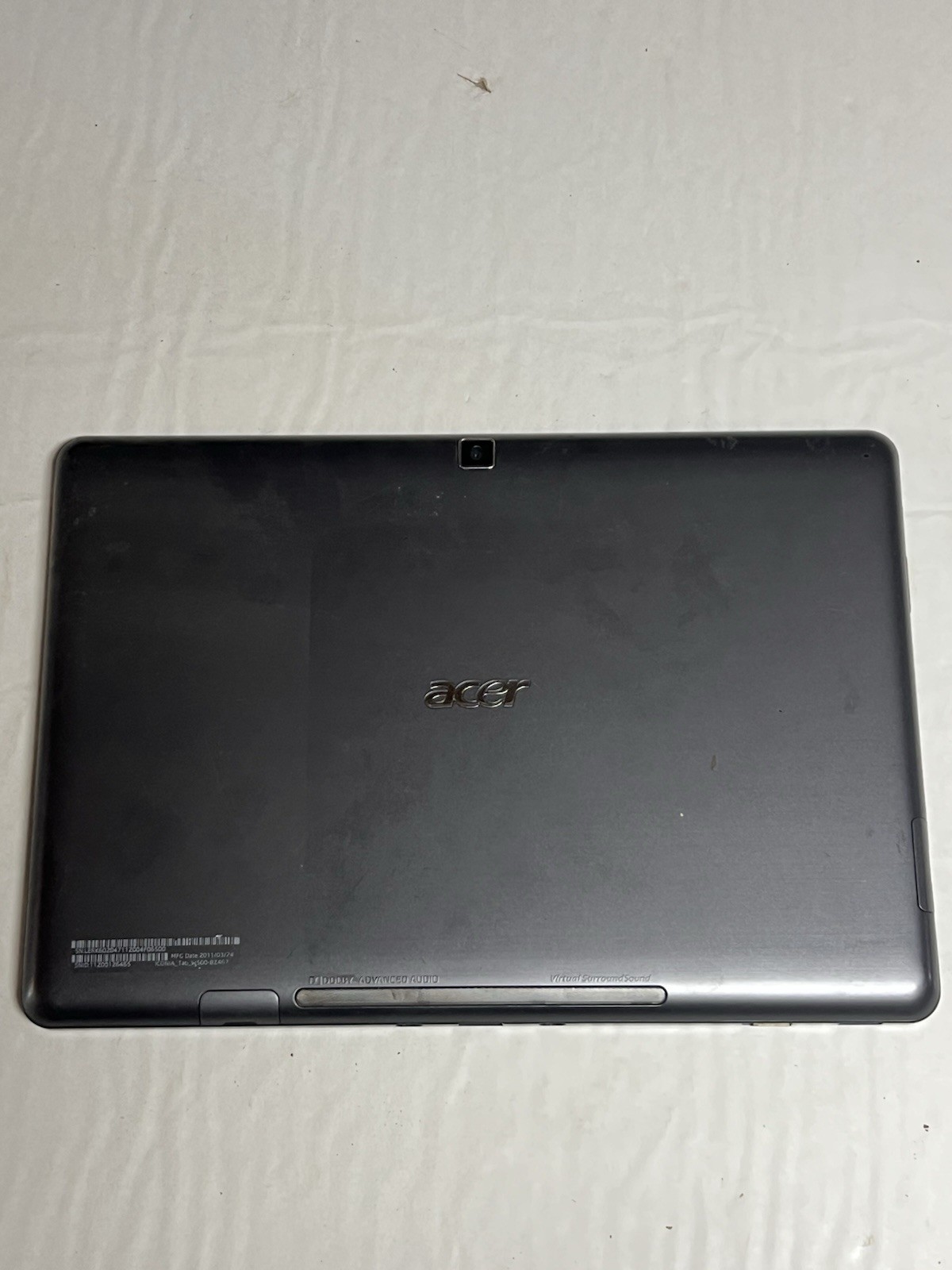 AS IS ACER ICONIA TAB W500 – FOR PARTS/NO POWER – AMD C 50 – 2GB RAM TABLET