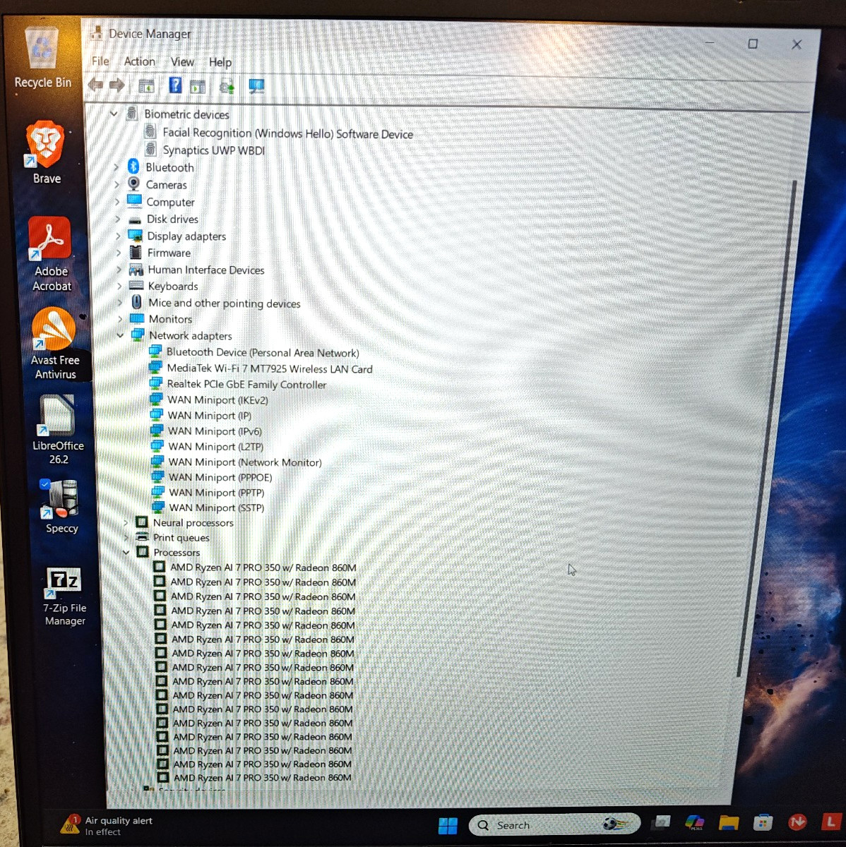 Lenovo ThinkPad T16 Gen 4 (Touch) — Ryzen AI 7 PRO 350 32GB 1TB SSD WTY 2029
