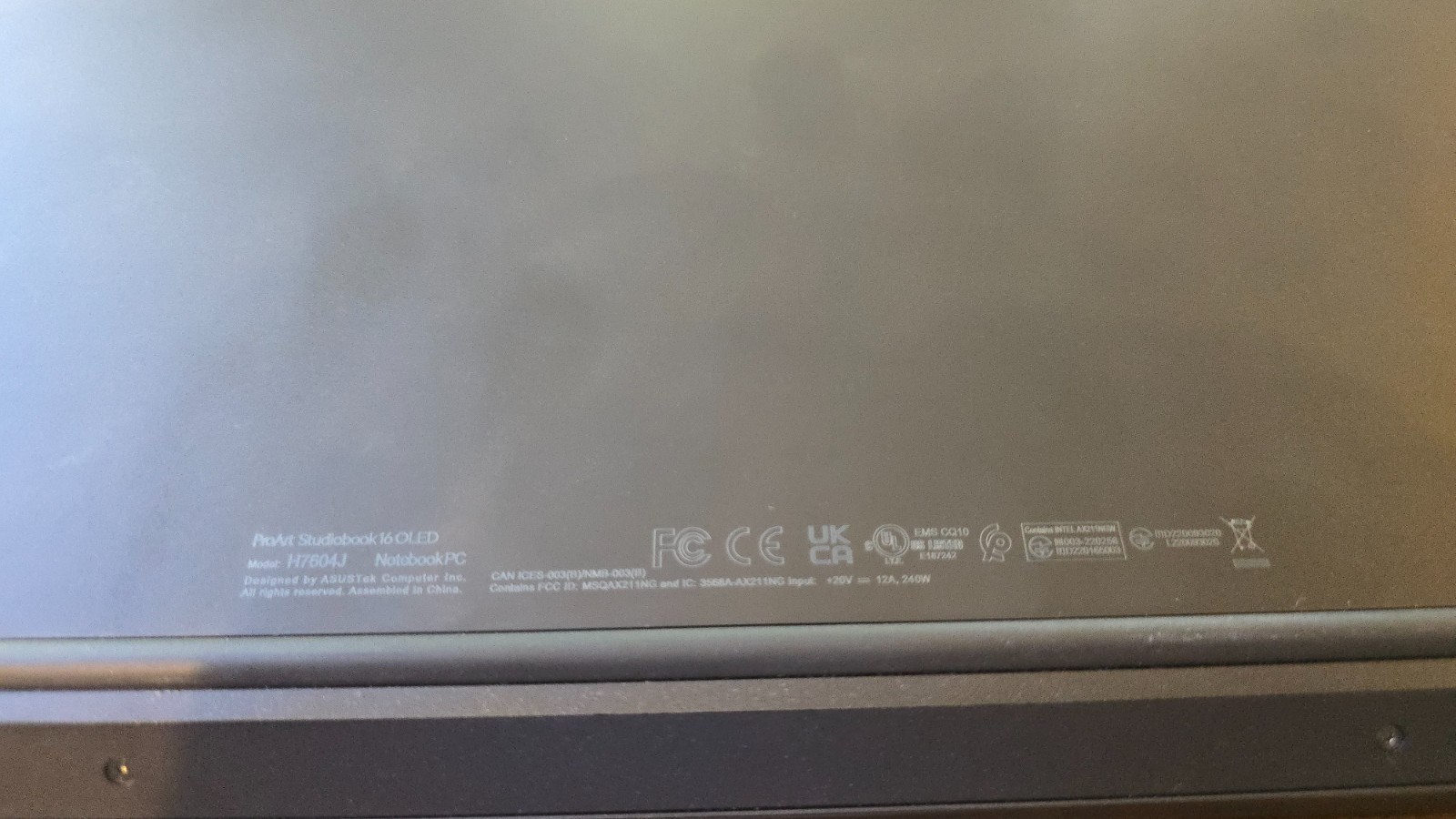 Asus ProArt Studiobook 16 QHD+ TOUCH 2.2 GHz i9-13980HX 32GB 1TB SSD RTX 4060
