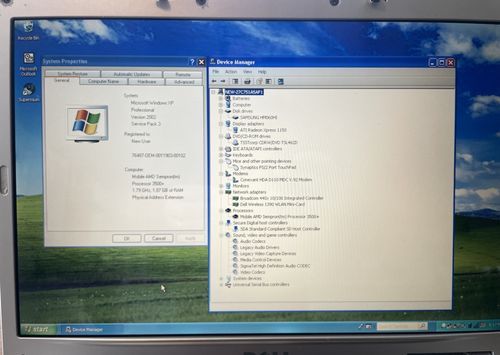 Dell Inspiron 1501 Windows XP Laptop (SGC1)