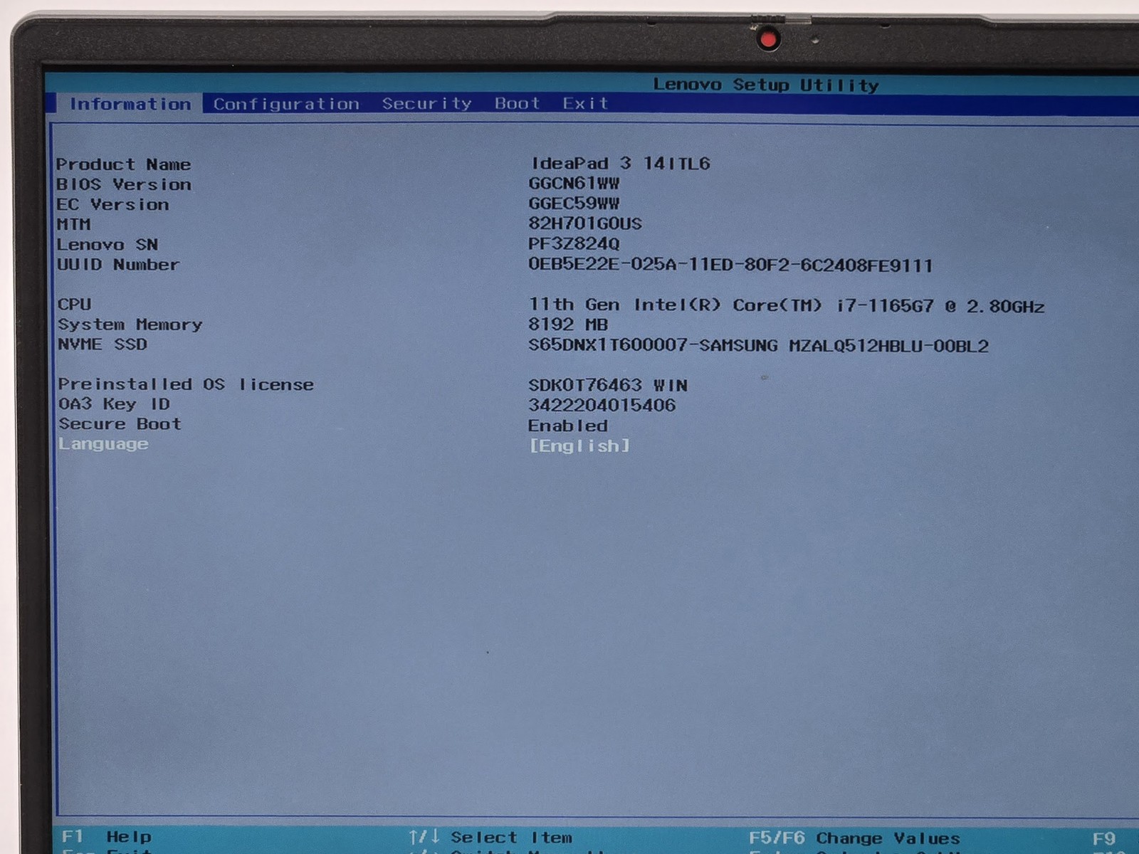 Lenovo IdeaPad 3 14ITL6 14″ FHD I7-1165G7 512GB SSD 8GB W11 Webcam FP Reader