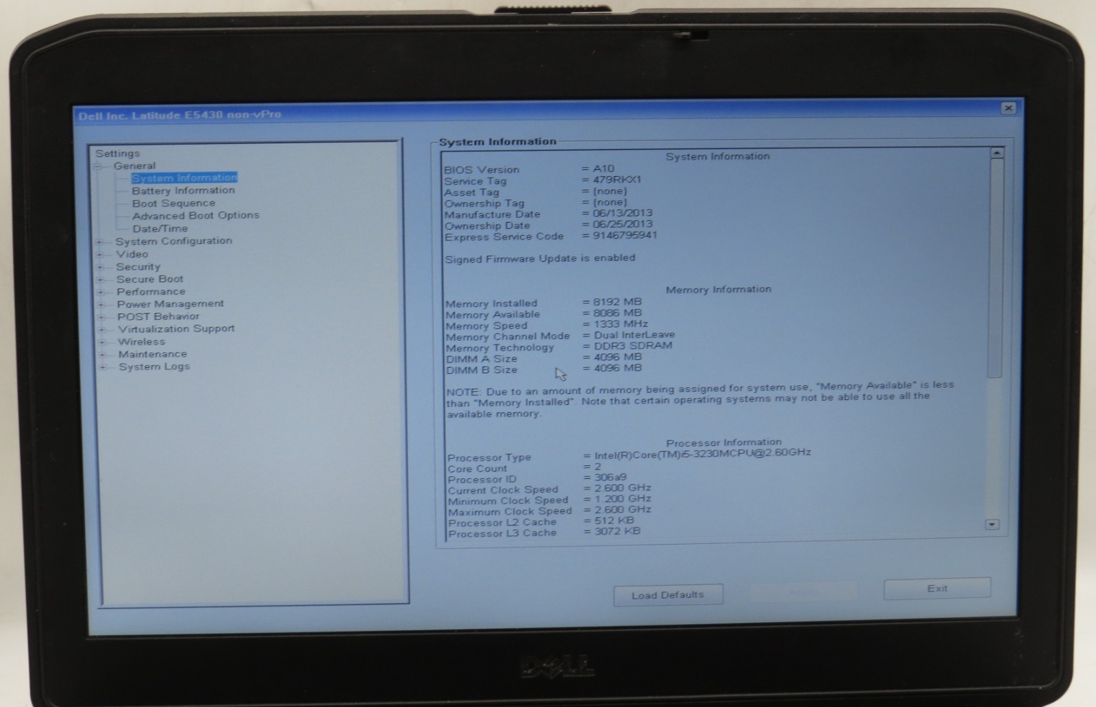 Dell Latitude E5430 _ i5-3210M @ 2.5 _ 8GB RAM _ No SSD / OS *PARTS