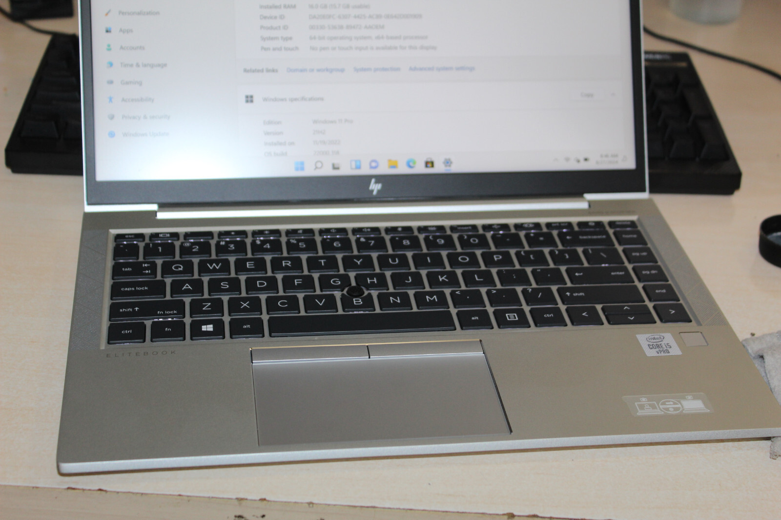 HP EliteBook 840 G7 i5-10310U 1.70GHz, 16GB RAM, 256GB SSD, Windows 11 Pro