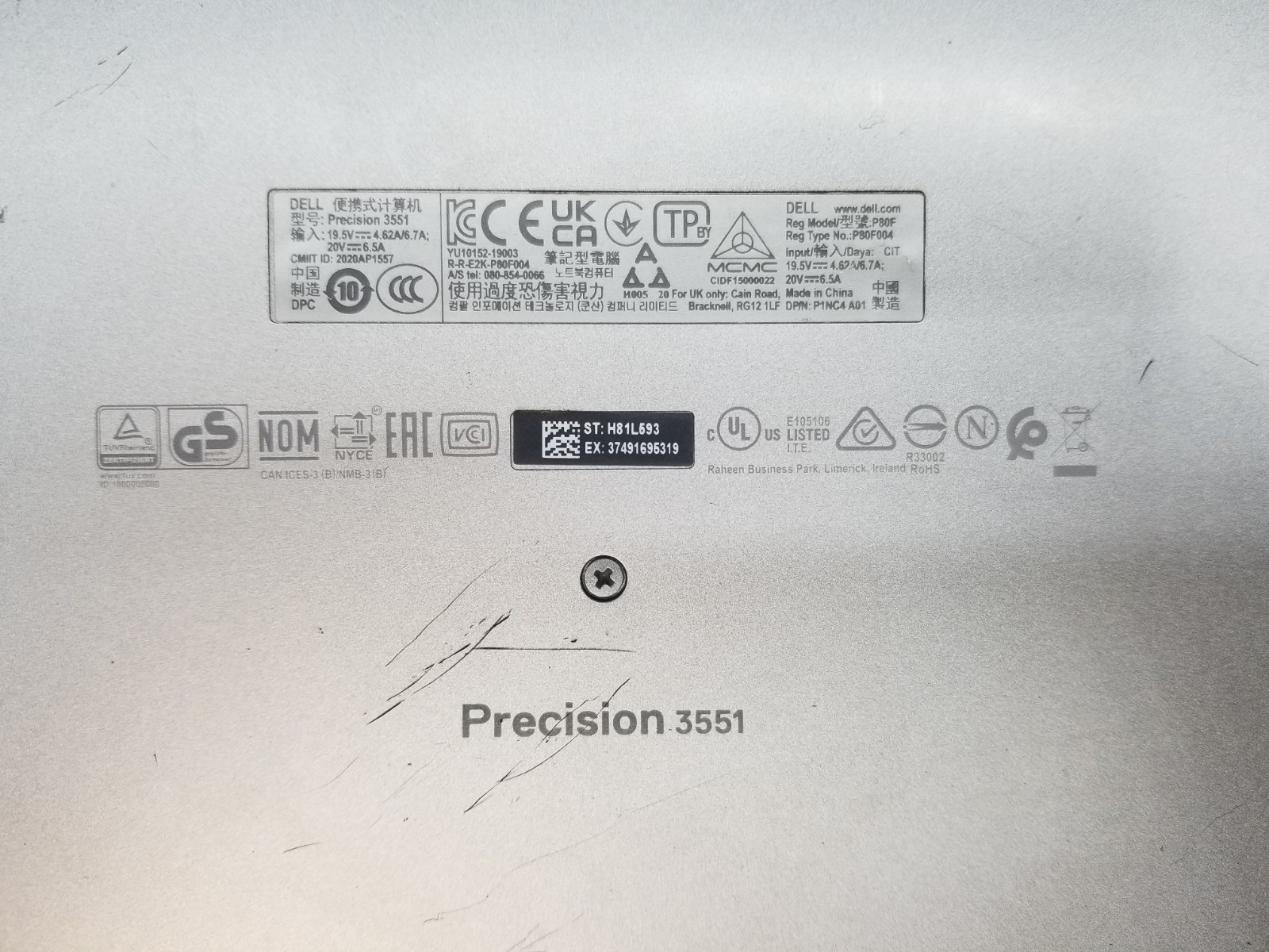 AS-IS Dell Precision 3551 15.6″ i7-10850H 2.7GHz 8GB RAM 256GB NVMe Win11P READ