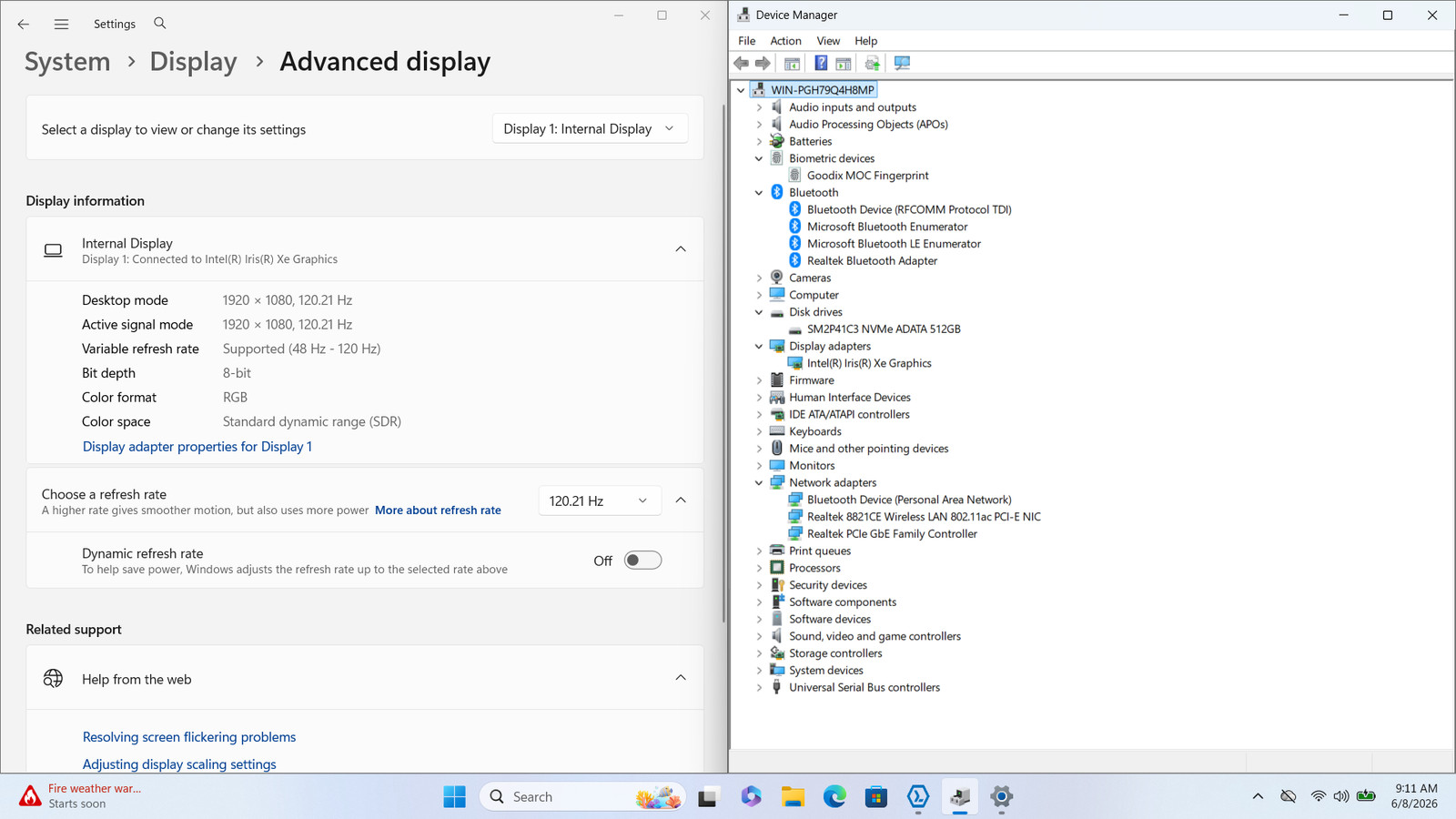 Dell Vostro 3520 15.6 Core i7-1255U 16GB 512GB SSD W11 Grade D