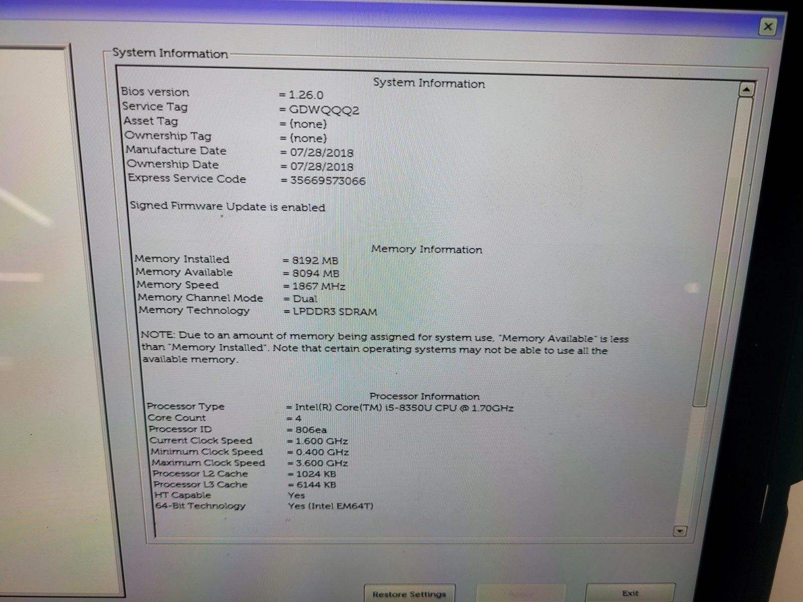 Dell Latitude 5290 2-in-1,i5-8350U@1.70GHz,8GB Ram,256GB NVme,No os