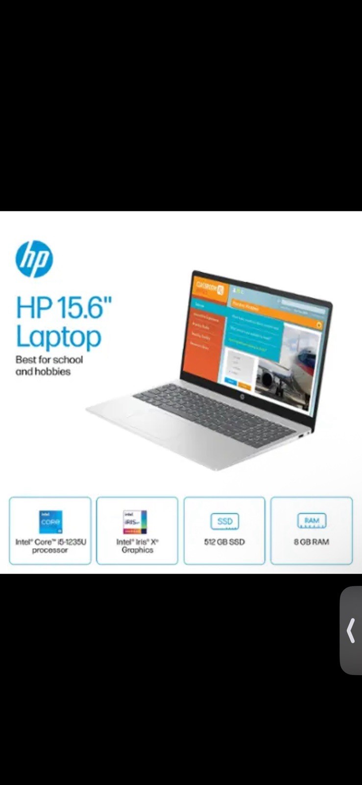 HP – 15.6″ Touch-Screen Laptop – Intel Core i5 – 8GB Memory – 512GB SSD – Nat…