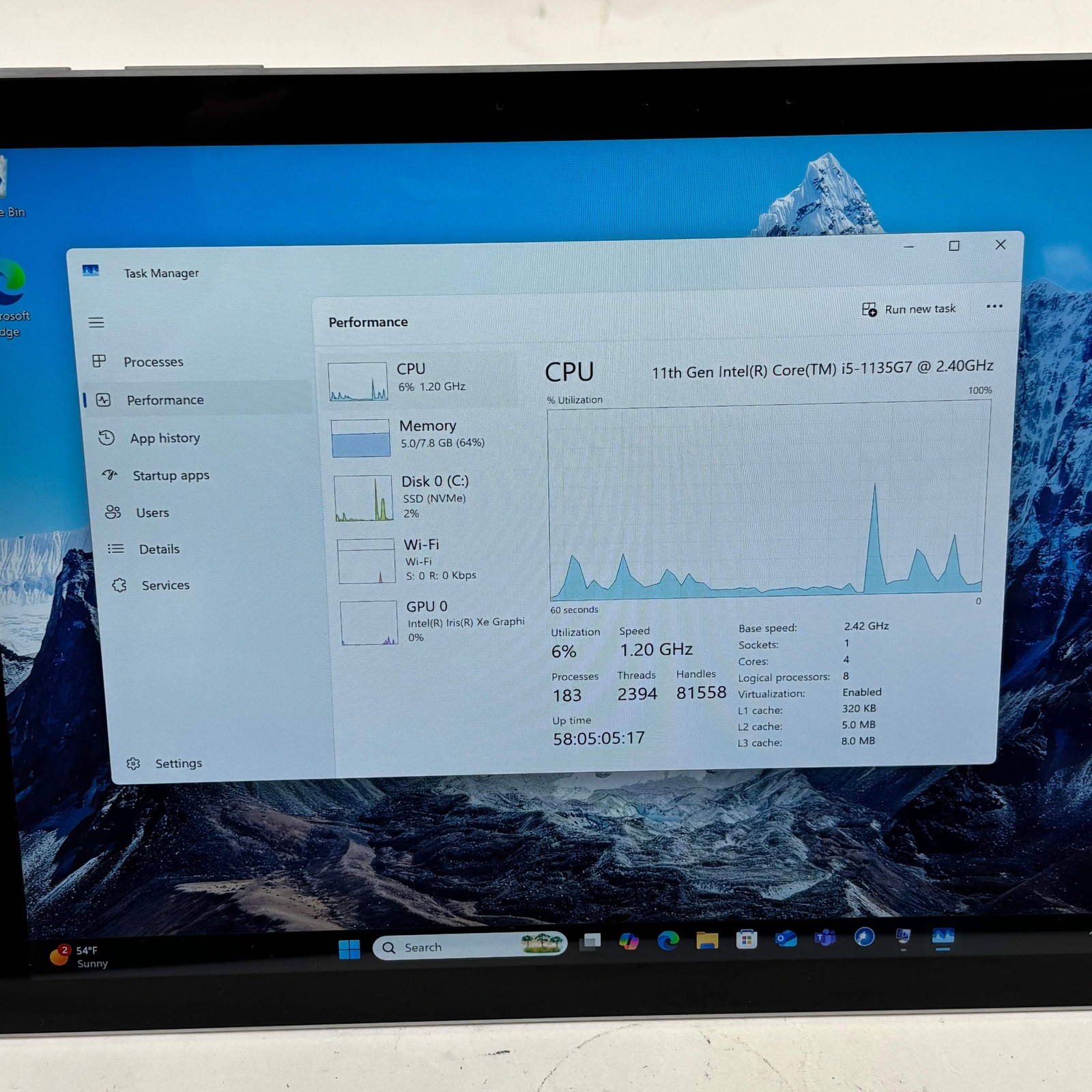 Microsoft Surface Pro 7+ 1960 12.3″ i5-1135G7 2.4GHz 8GB RAM 128GB SSD