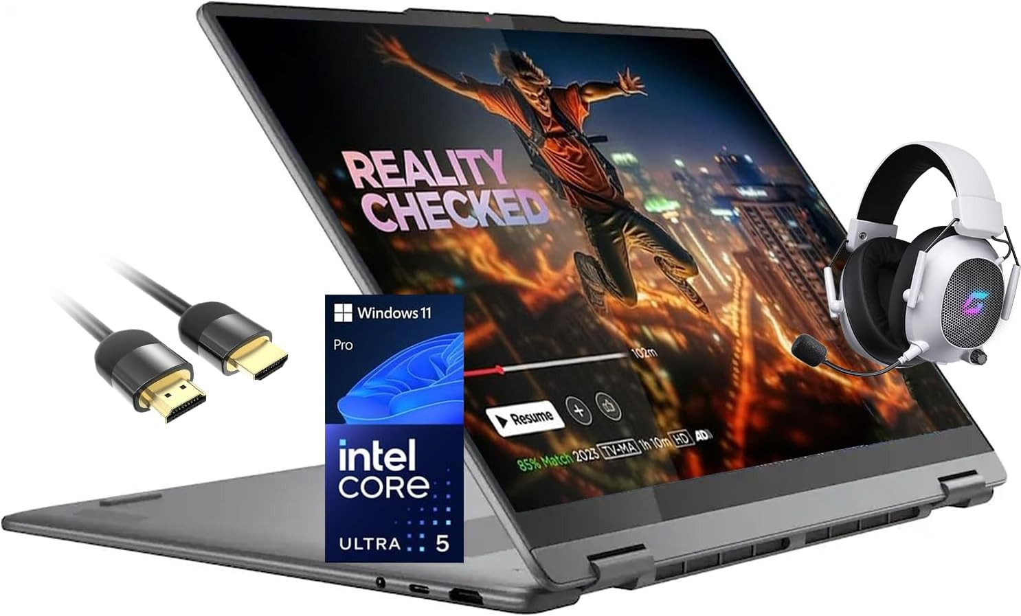 Yoga 7I 2-In-1 Laptop, 16″ 2K Touchscreen Display, Core Ultra 7 155U (Up to 4.80