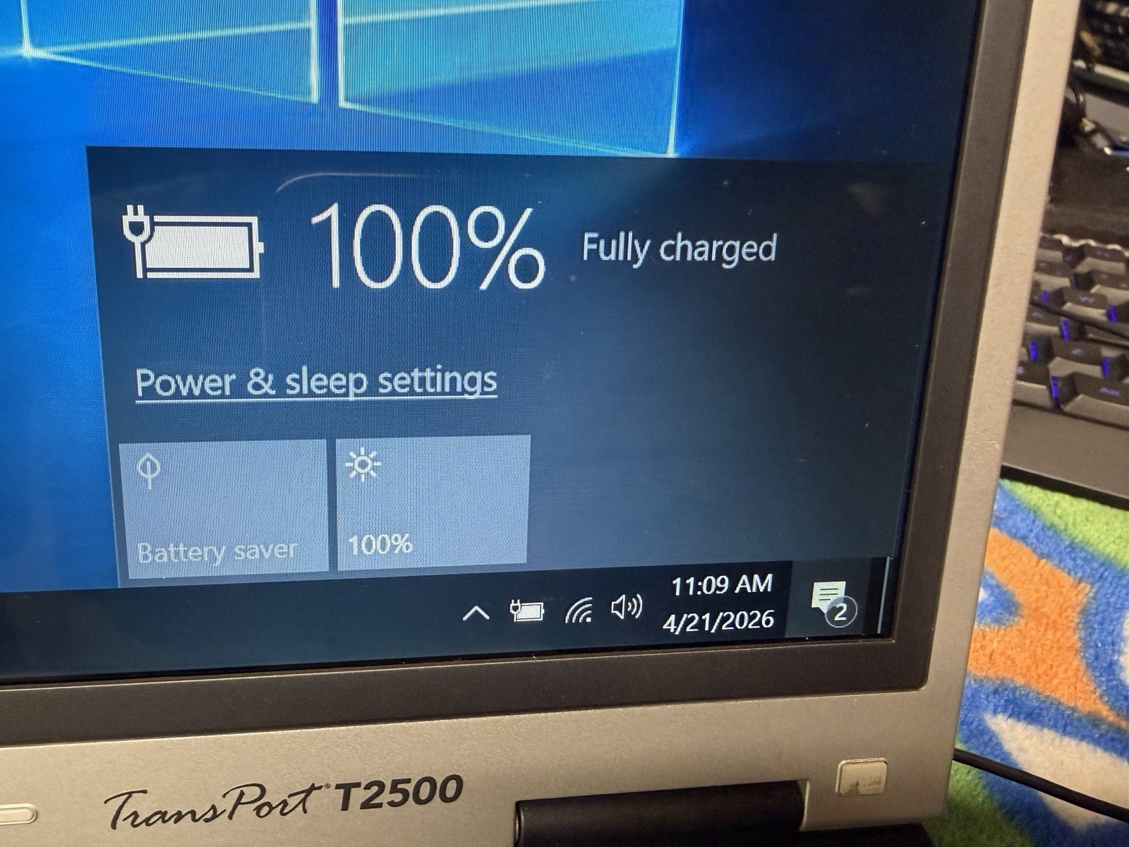 MPC Transport T2500 Laptop Computer 15.1 TFT Win10pro C2D 2.50 40GB 4GB DVDRW