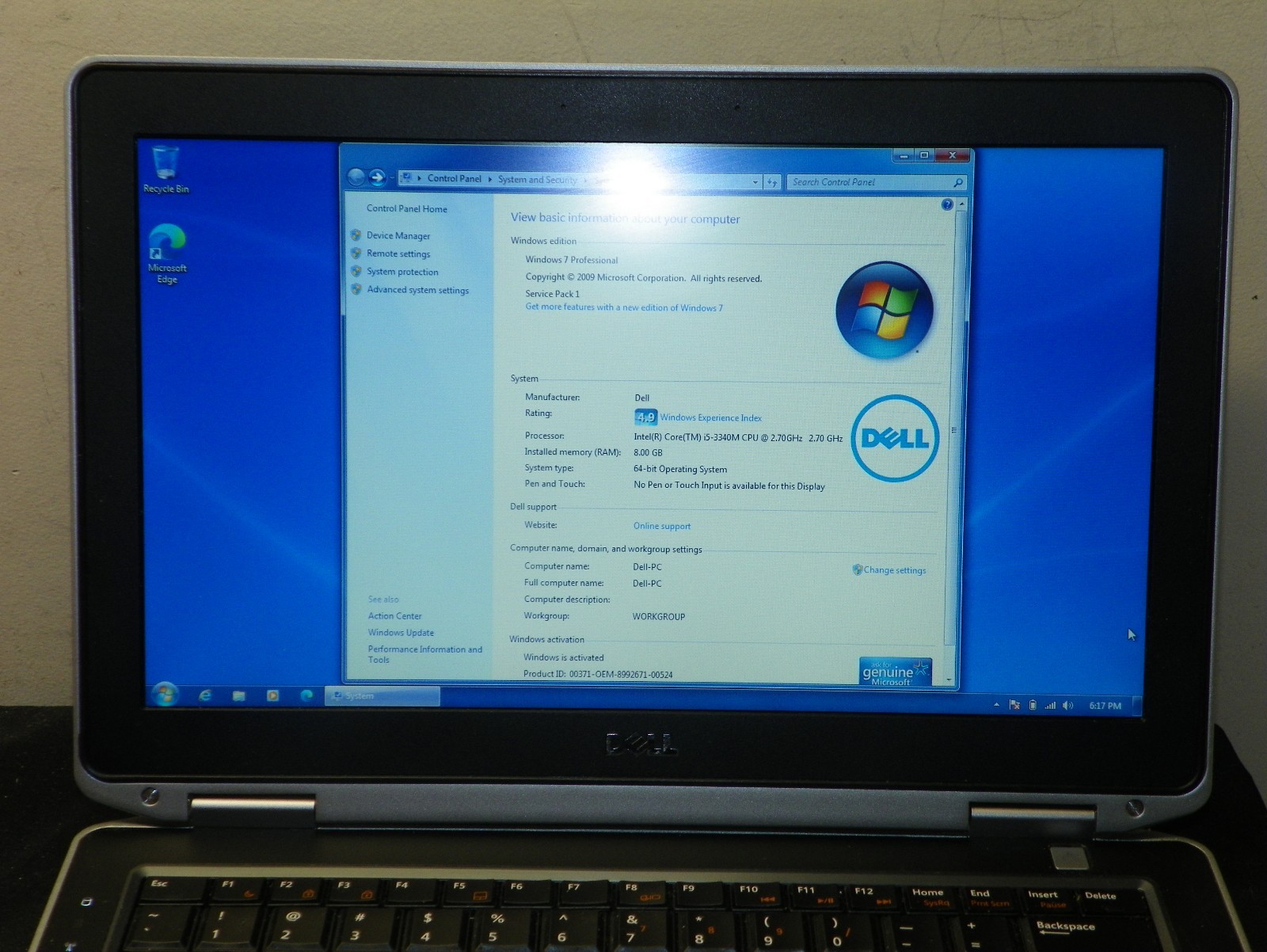 Dell Latitude E6330 13.3 Inch Windows 7 Pro Laptop – i5/WiFi/VGA/HDMI/LAN