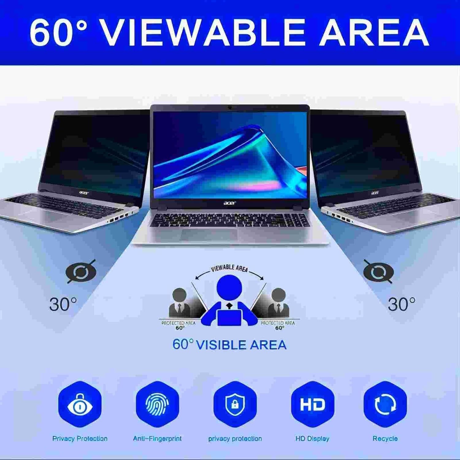 13.3 Inch 16:9 Computer Privacy Screen Filter for Monitor – Anti-Glare Protector