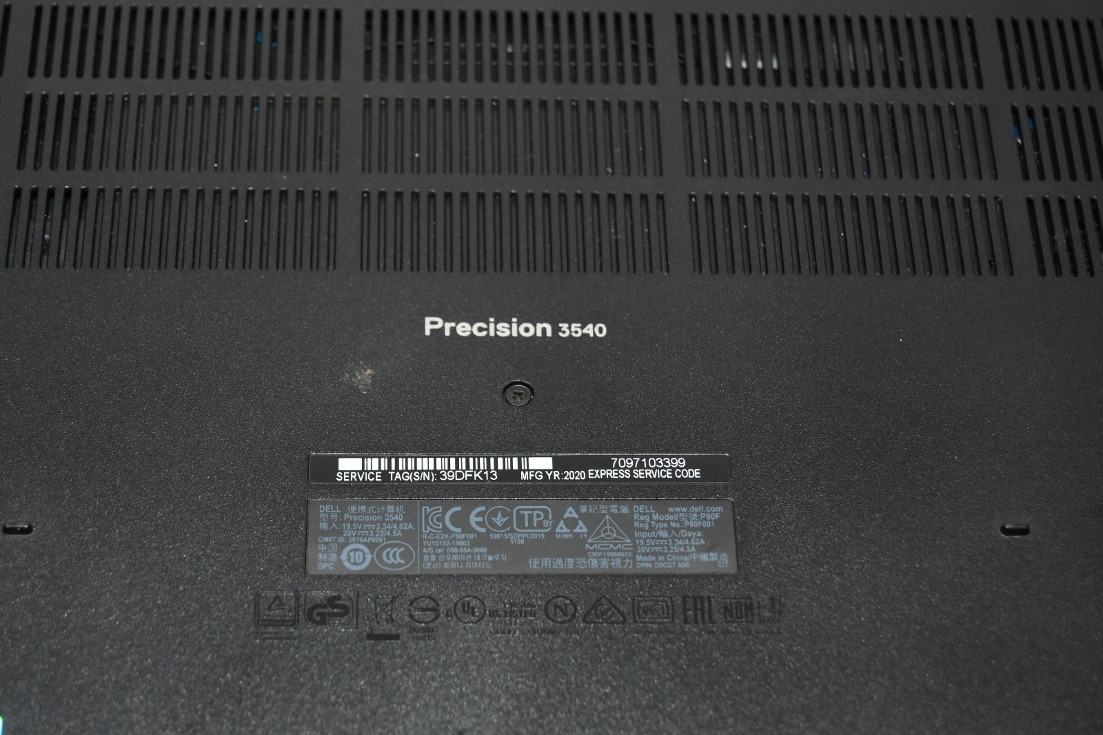 ^ Dell Precision 3540 15.6″ FHD i7-8665U 1.9GHz 16GB Ram 256GB SSD W11 #X7270