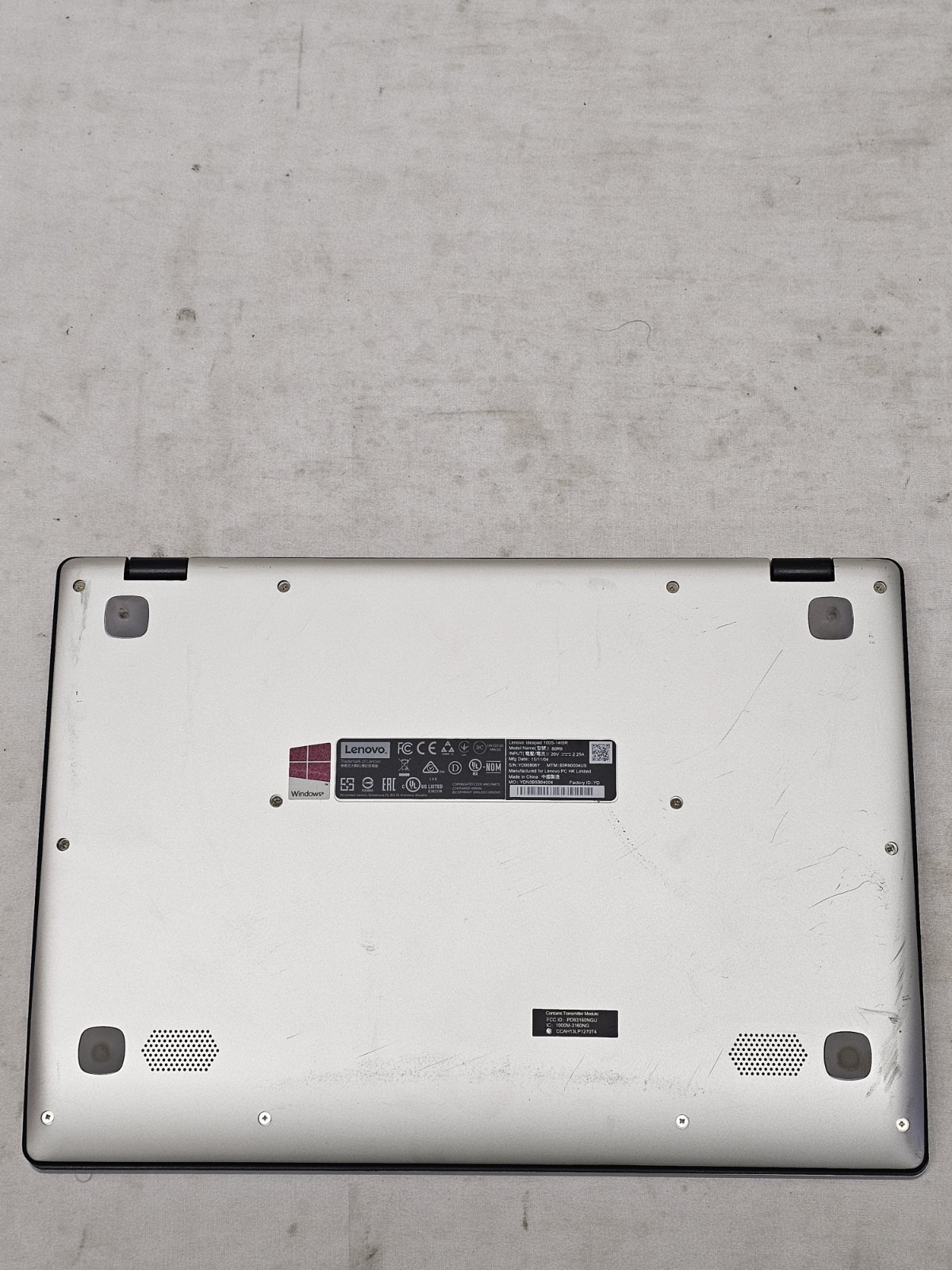 Lenovo IdeaPad 1005 Laptop – Intel – 2GB RAM – 60GB SSD – BAD BATTERY – Win 10