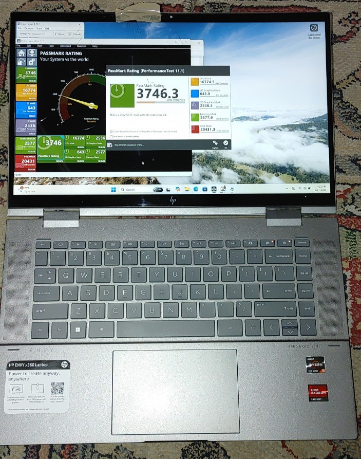 Broken HP Envy x360 15-EY Laptop 15.6″ Ryzen 5 7530U 2.0GHz Parts Repair Tablet