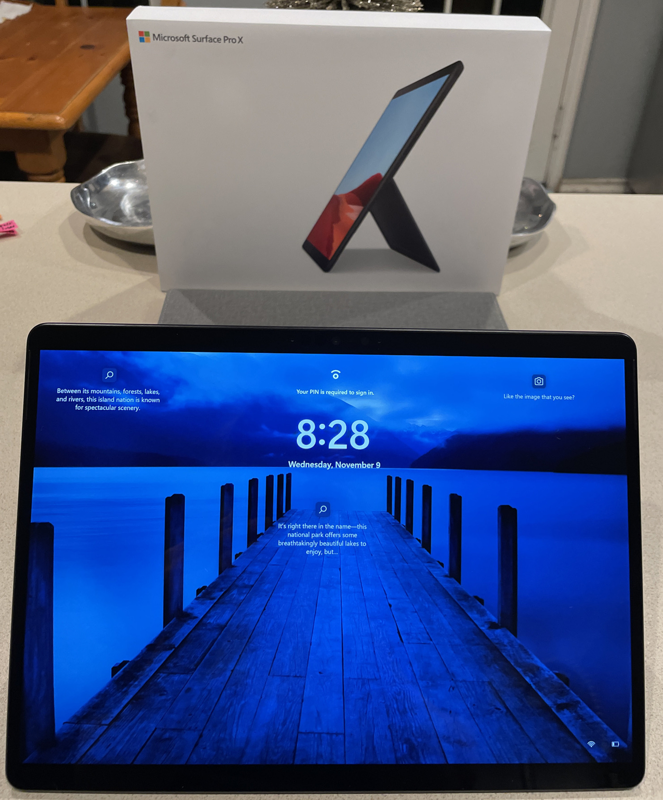 Microsoft Surface Pro X, Model1876, SQ1 Processor,128GB SSD, 8GB Ram, Windows 11