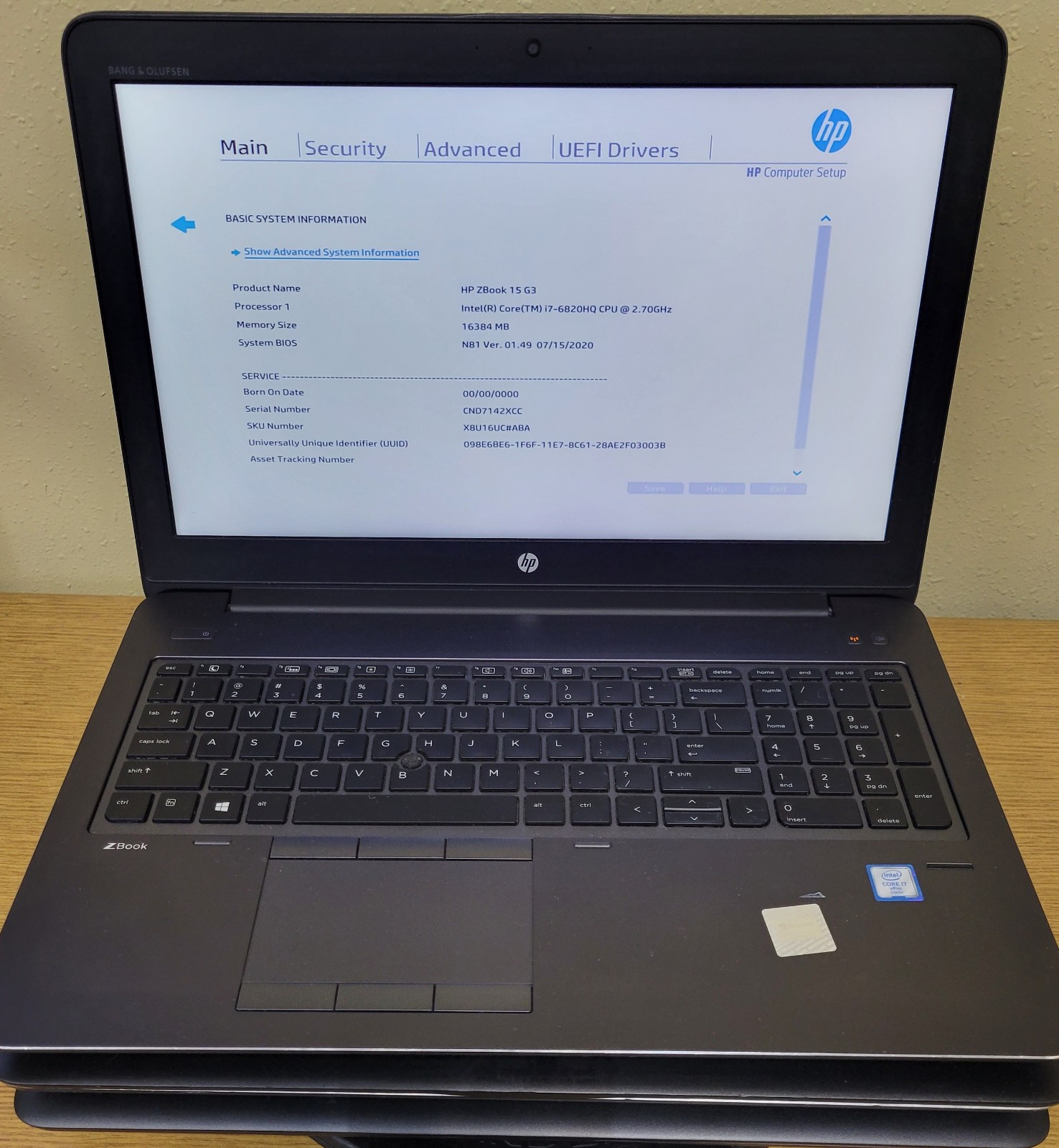 (Lot of 3)HP ZBook 15/15u G3 i7-6th Gen 2.5/2.6/2.70GHz 16GB M1000M No OS/SSD