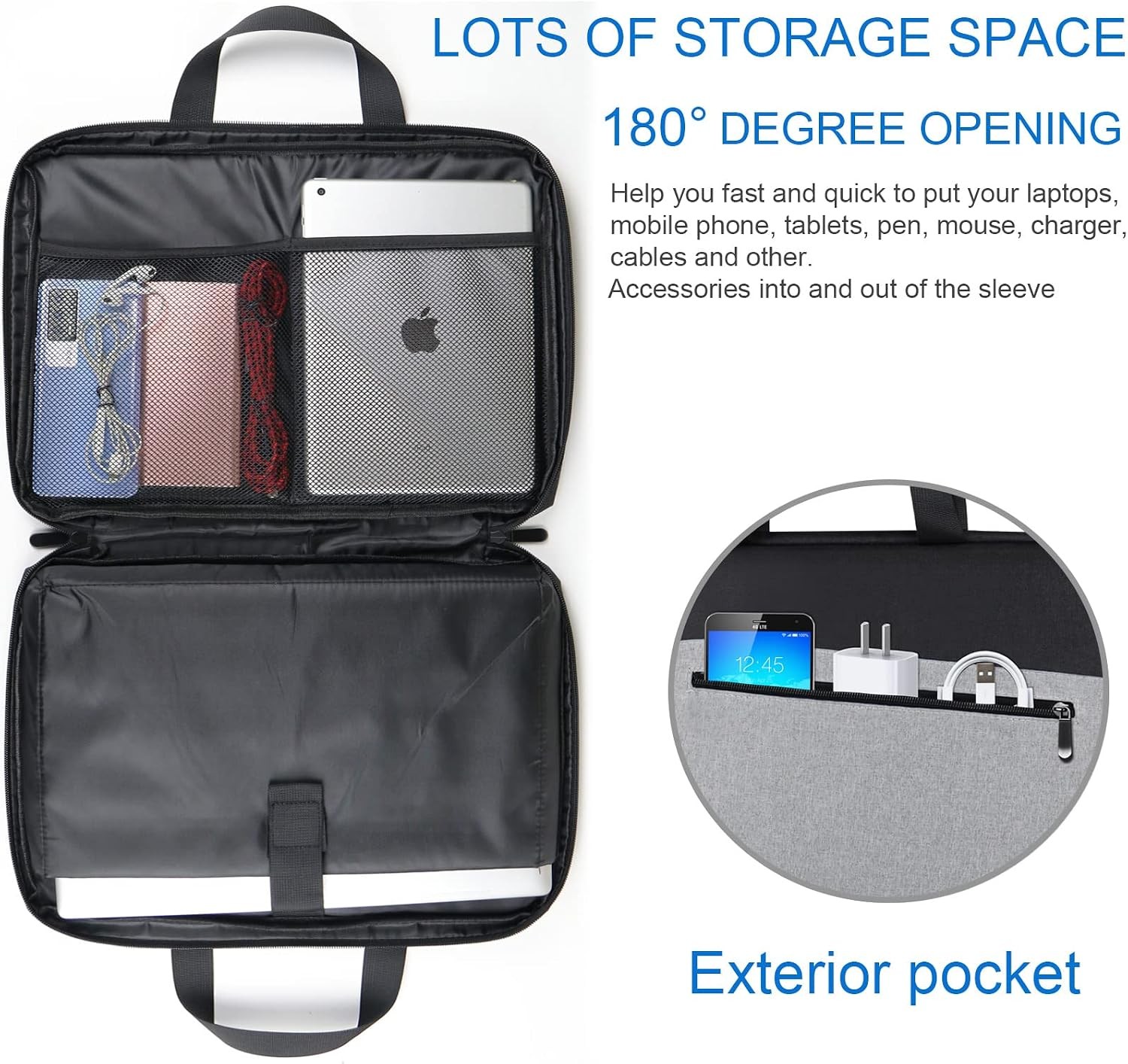 Slim Durable Laptop Sleeve Case for 14″ MacBook Pro, Compatible with HP Dell Ace