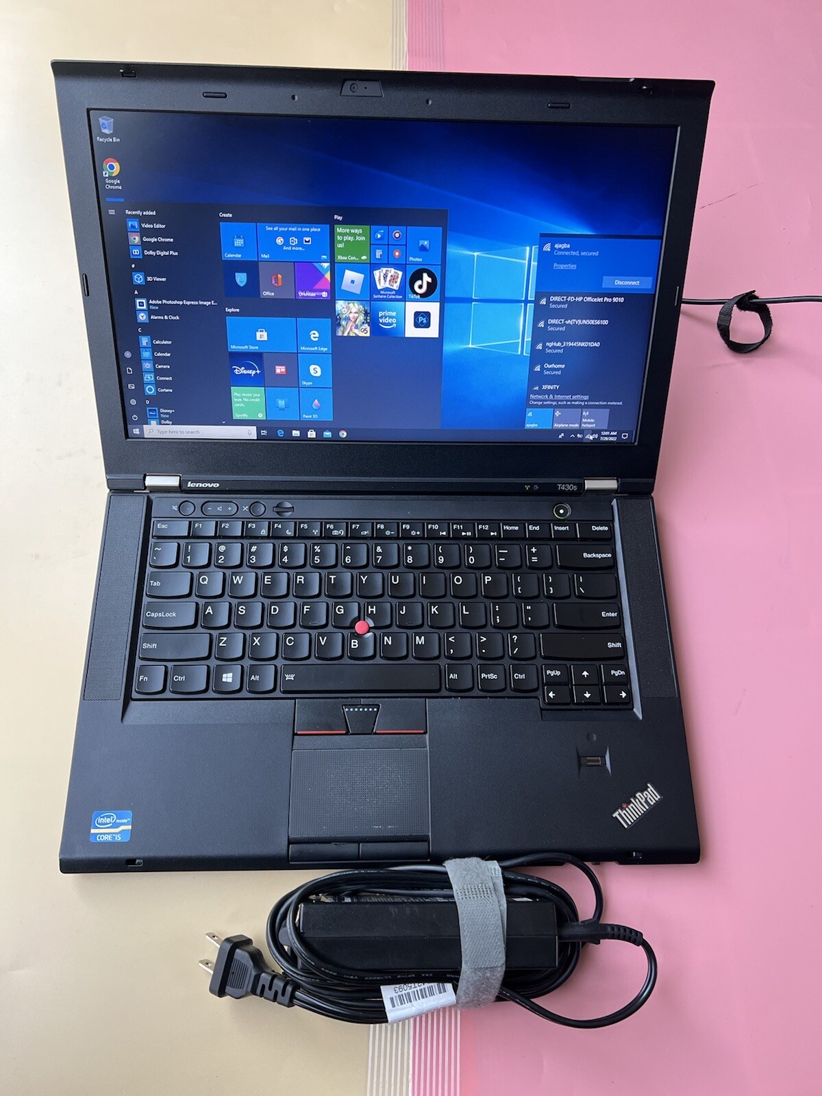 LENOVO THINKPAD T430s Core i5-3320M 8GB RAM 250GB HDD WEBCAM BACKLIT 1600X900