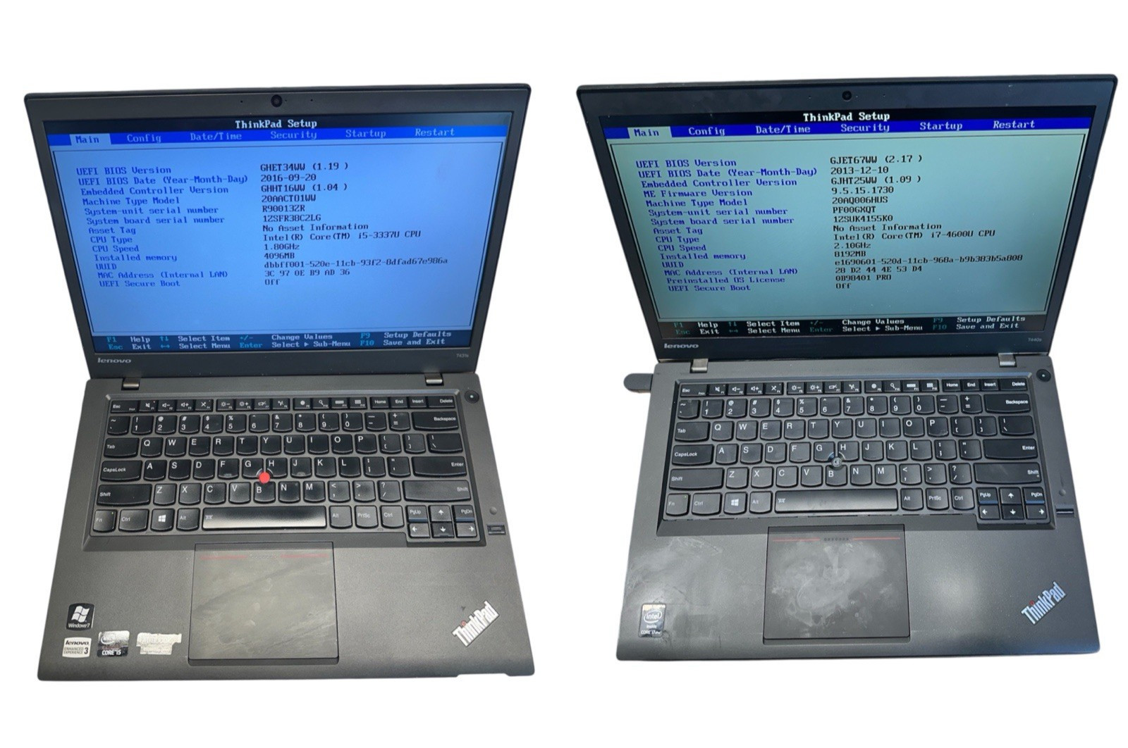 *LOT OF 2* Lenovo ThinkPad T440s T431s i5 / i7-4600U 8GB RAM – NO HDD *READ!!!!*