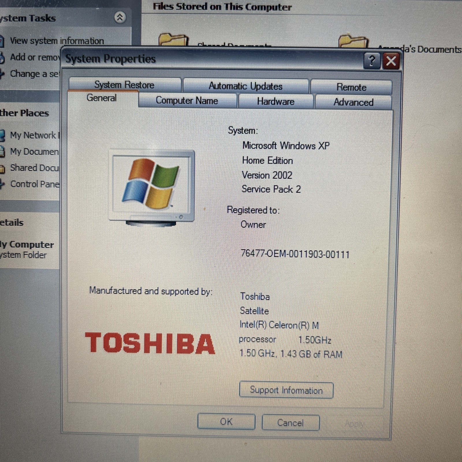 Toshiba Satellite M45-S165 Laptop Intel Centrino 1.5GB RAM 100Gb HDD Works READ