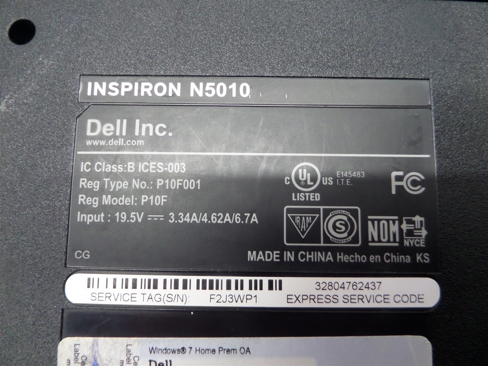 Dell Inspiron N5010 15.6″ Laptop w/ i3-M380 2.53GHz CPU 4GB RAM 500GB HDD Win10
