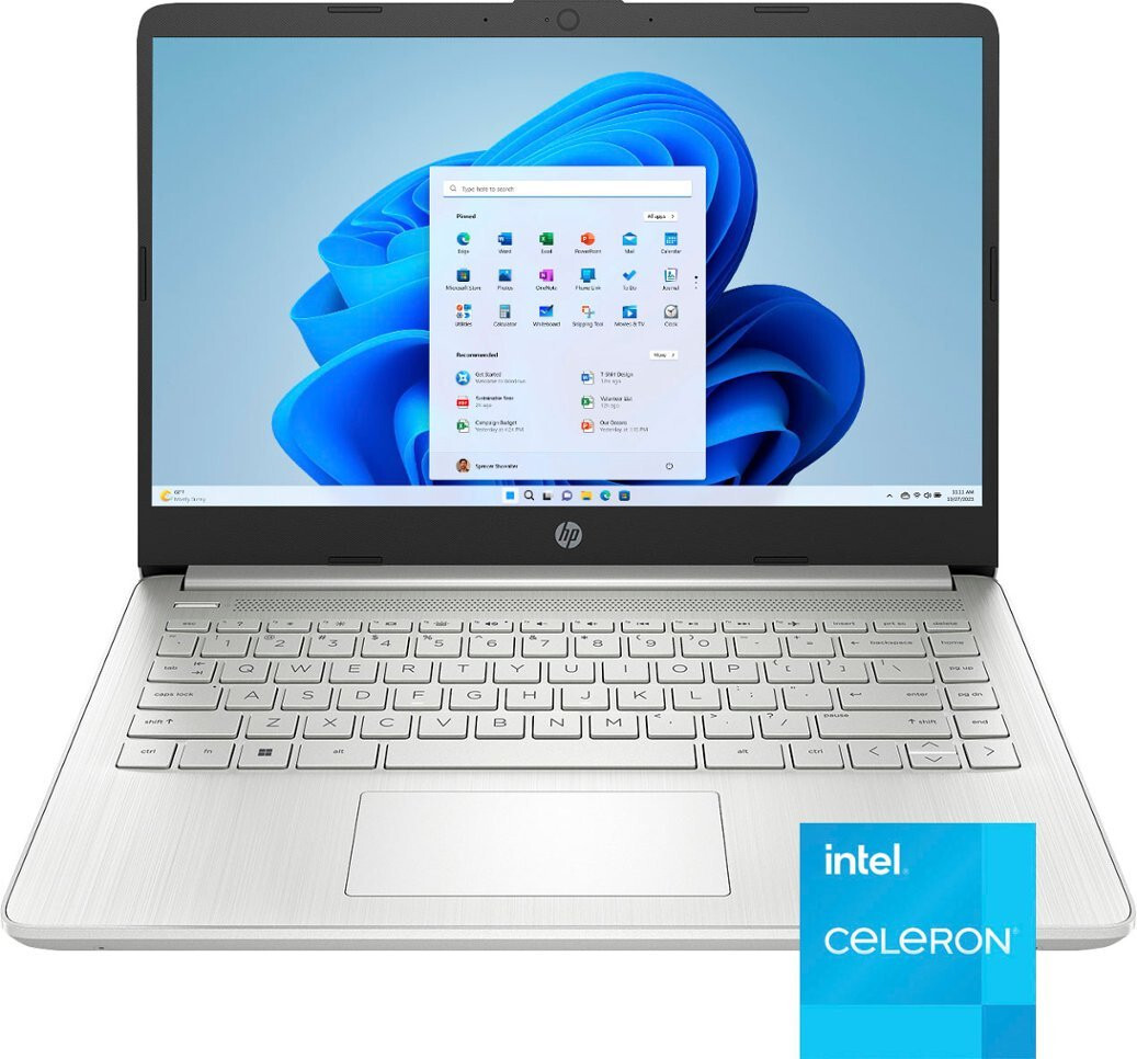 HP 14″ HD Display Laptop, Intel Celeron N4120, 1.1GHz, 4GB Memory, 128GB eMMC