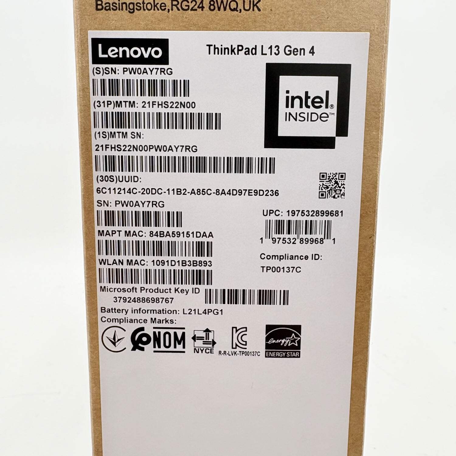 New Lenovo ThinkPad L13 Gen 4 13.3″ i5-1335U 1.3GHz 16GB RAM 256GB SSD